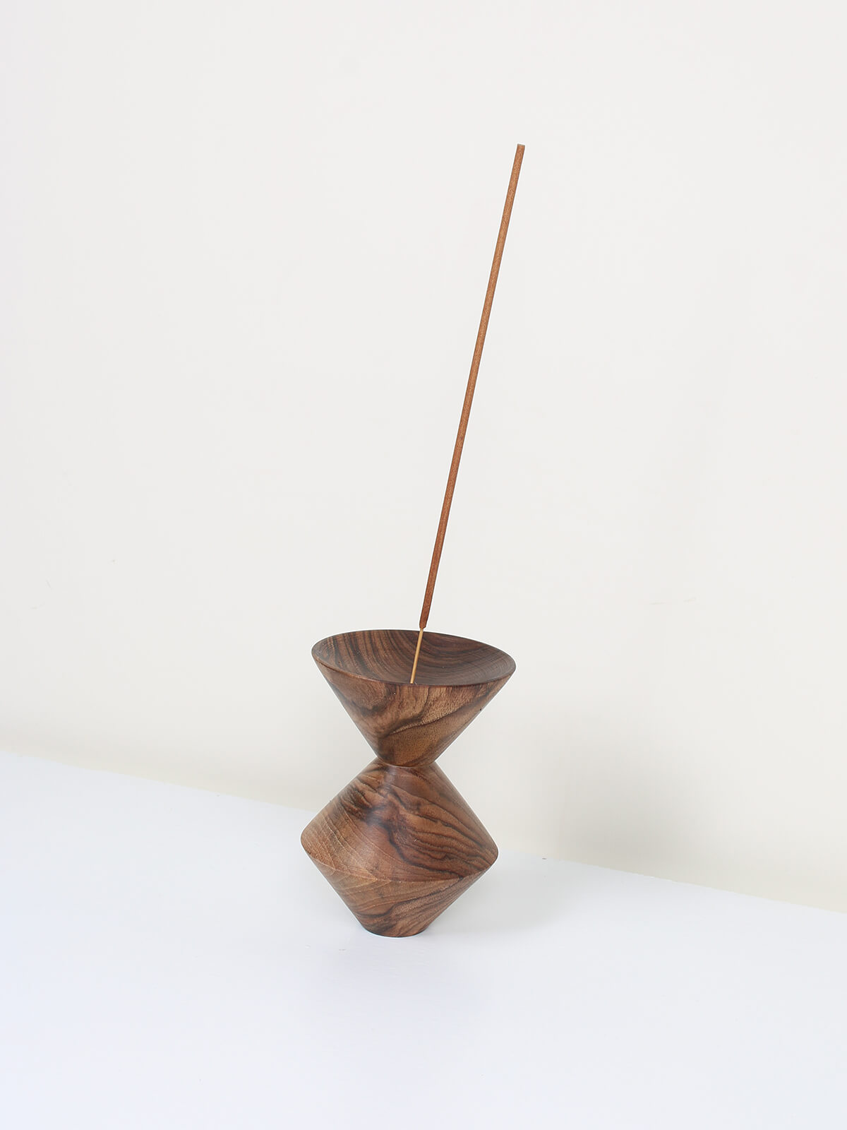 Handmade Walnut Wood Incense Holder - Modern Cubist Design for Aromatherapy & Meditation | Home Decor & Yoga Studio Essential