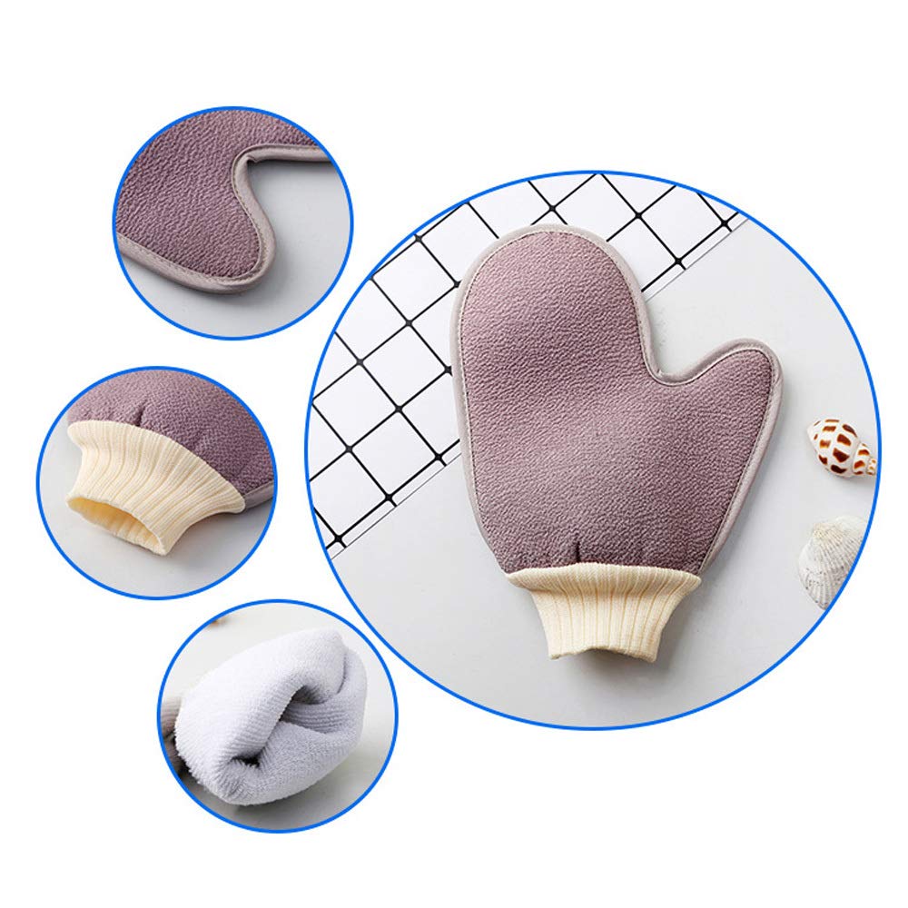 Exfoliating Back Scrubber Gloves Set - Shower Mitt for Dead Skin Removal & Deep Cleansing - Perfect for Spa, Bath & Body Care Routine