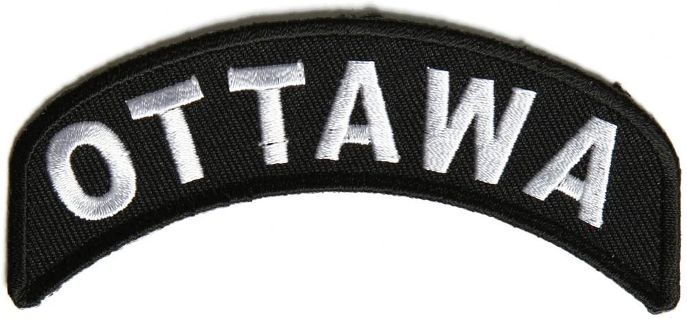 Ottawa City Iron On Patch - 4x1.75 Inch Embroidered Sew On Badge for Jackets, Backpacks & Hats - Perfect for DIY Crafts & Customization