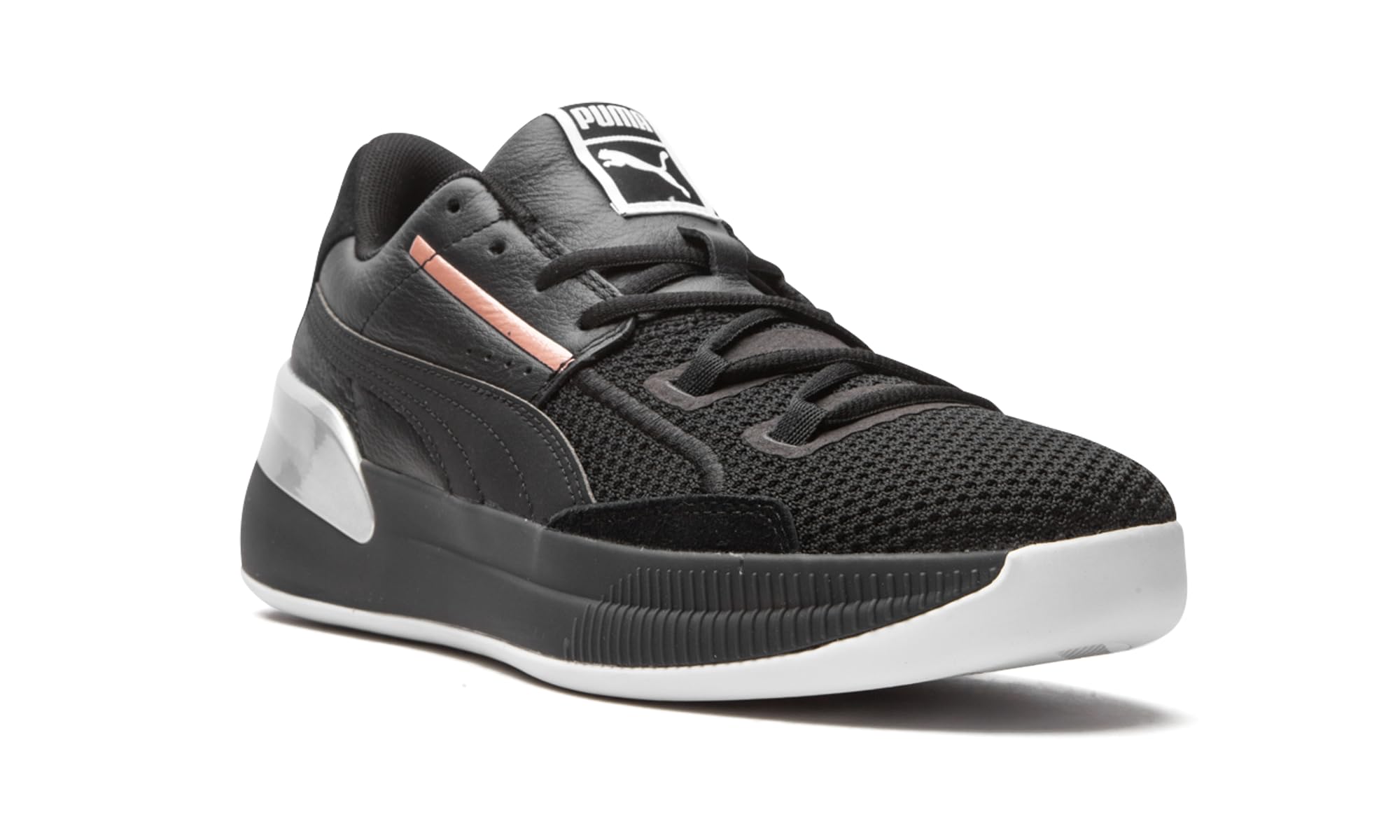 PUMA Men's Clyde Hardwood Metallic Basketball Shoes - Black | High-Performance Sneakers for Indoor & Outdoor Courts, Streetwear Fashion