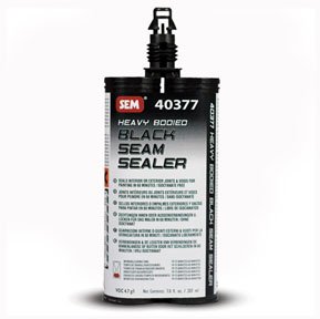 Sem Products 40377 Heavy Bodied Seam Sealer, Black - Automotive & Marine Seam Sealing for Metal, Fiberglass & Plastic Surfaces
