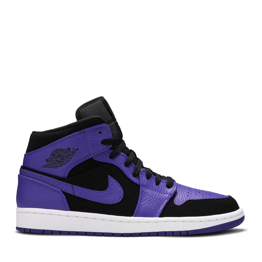 Nike Air Jordan 1 Mid Black Dark Concord 2022 - Men's Basketball Shoes for Casual Wear & Street Style