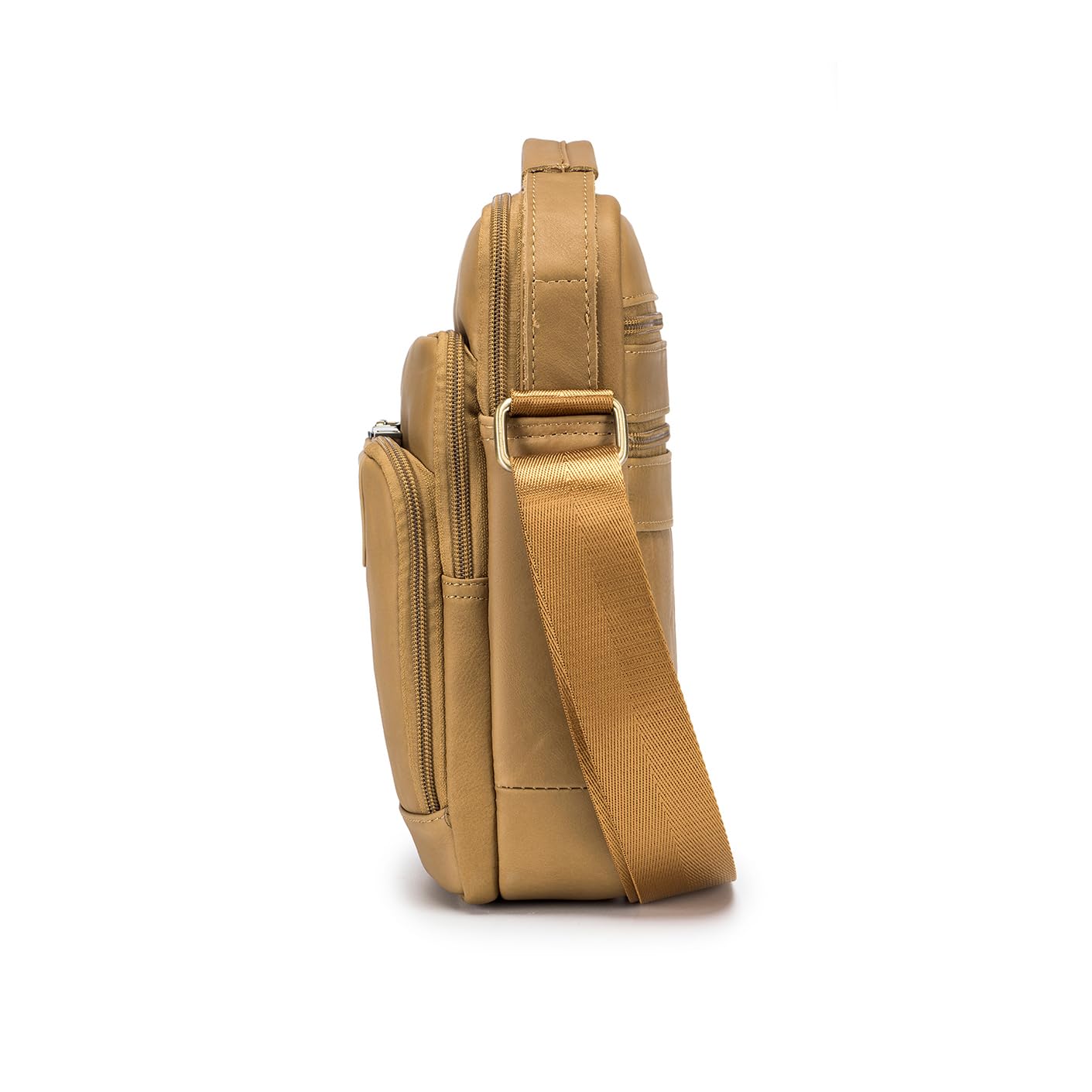 SPAHER Genuine Leather Crossbody Bag for Men - Stylish Messenger Shoulder Bag for Office, School & Travel - Brown - Perfect for Work, Commuting & Daily Use