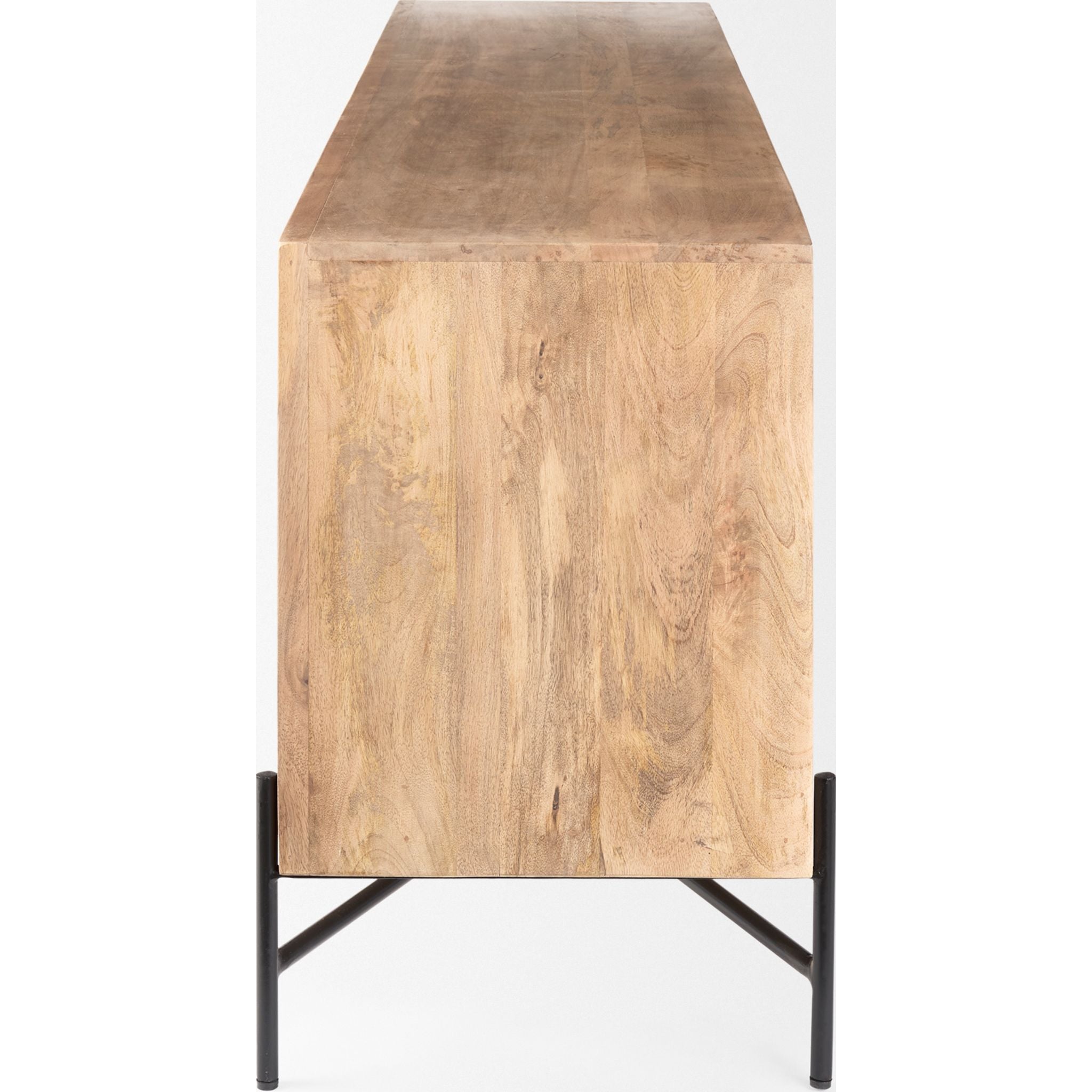 Stylish Brown Cairo Accent Cabinet - Mid-Century Modern Wooden Storage Furniture for Living Room, Bedroom & Entryway