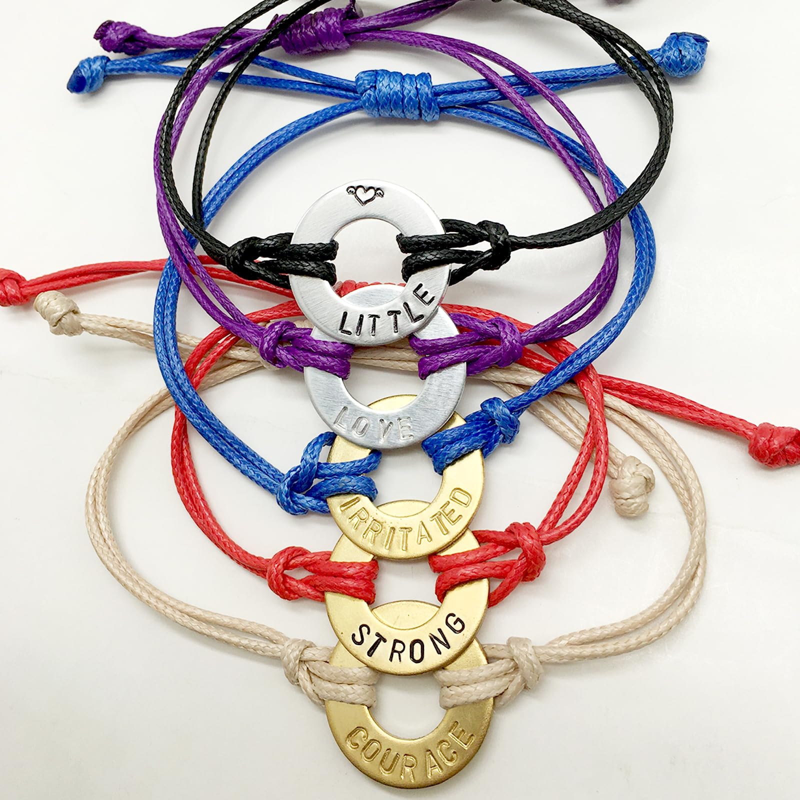Custom Inspirational Word Bracelet for Women & Men - Personalized Aluminum Washer Bracelet with Your Own Message - Perfect for Gifts, Daily Wear & Special Occasions