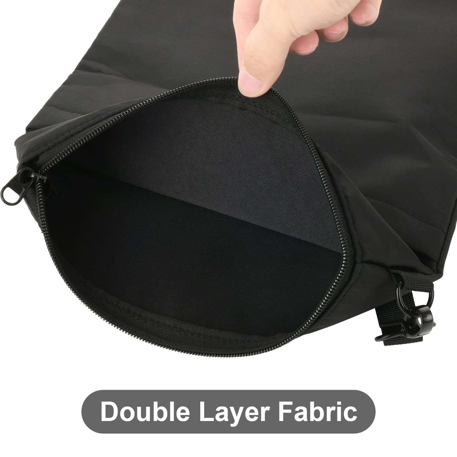 Zippered Book Sleeve Protector - Waterproof Travel Book Cover for Paperbacks & Hardcovers with Front Pocket & Handle Strap - Perfect Gift for Book Lovers (Black) - Ideal for Commuting, Air Travel, and Library Visits