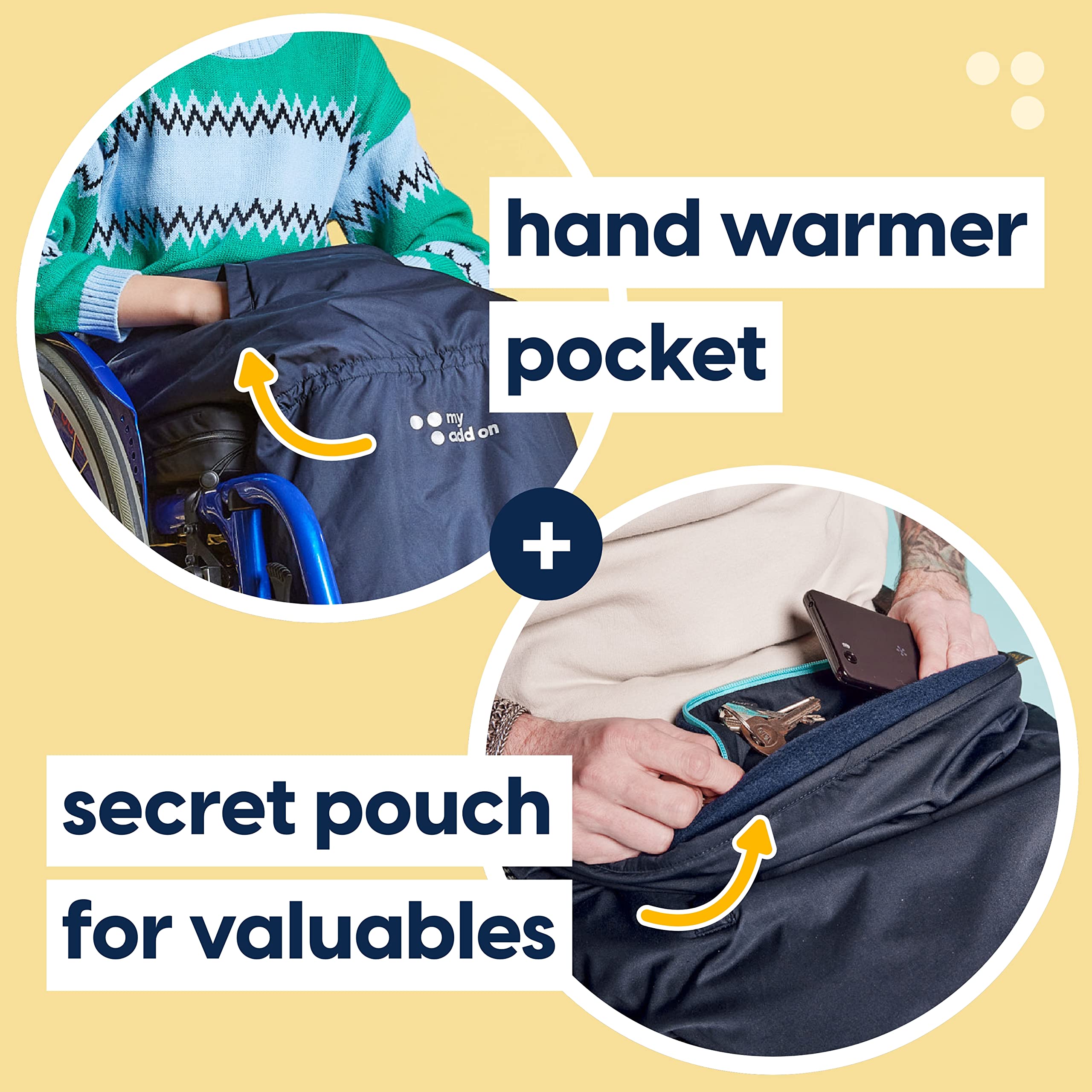 Premium Winter Wheelchair Blanket - Warm Fleece Lining, Windproof & Waterproof Rain Cover for Manual/Electric Wheelchairs & Mobility Scooters - Stay Cozy & Dry in Cold Weather (Indoor/Outdoor Use)