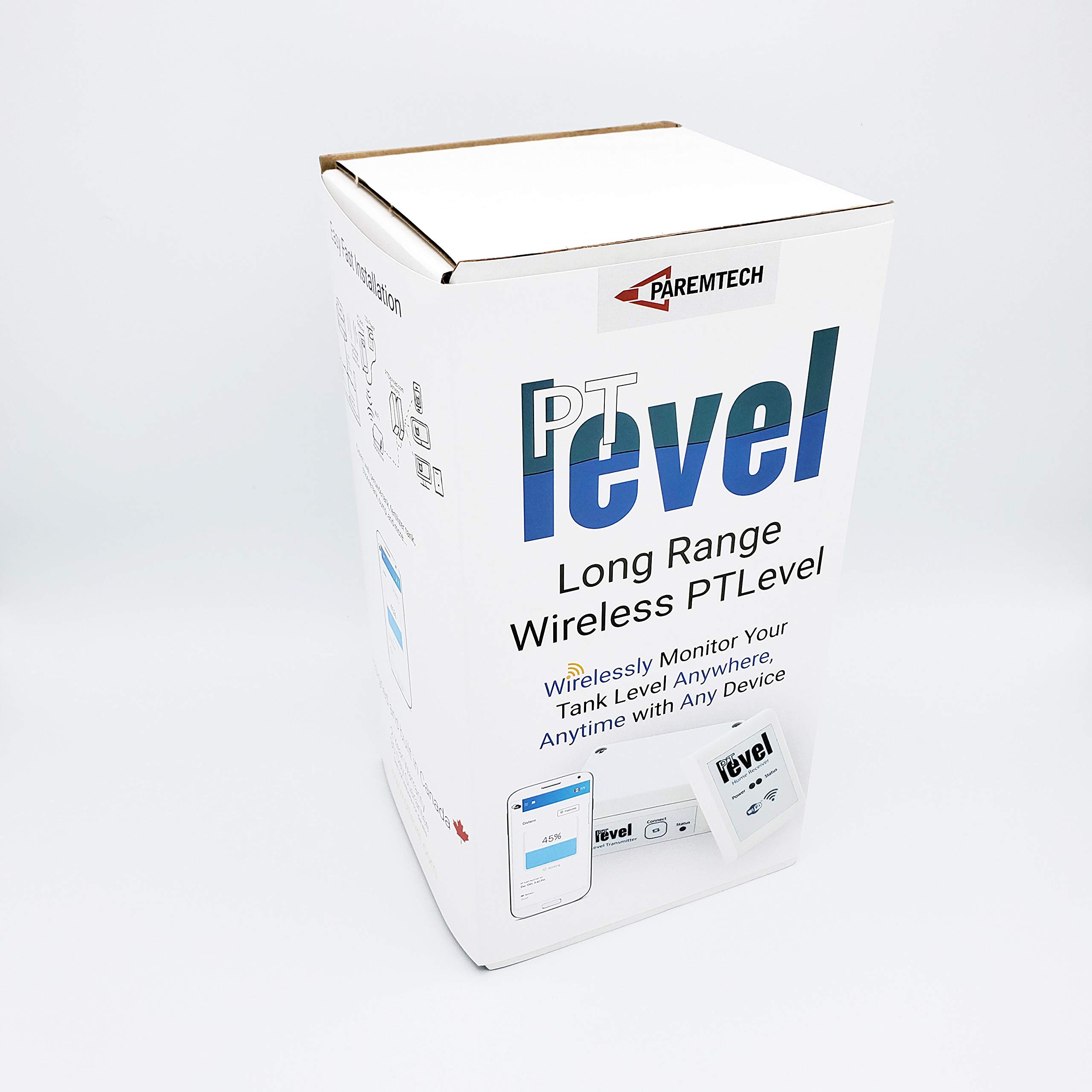 PTLevel Wireless Tank Level Monitor - Remote Water Level Sensor for Cisterns, Wells, Sump Pumps & Chemical Tanks | Real-Time Monitoring via Mobile App & Web | Perfect for Home, Farm & Industrial Use