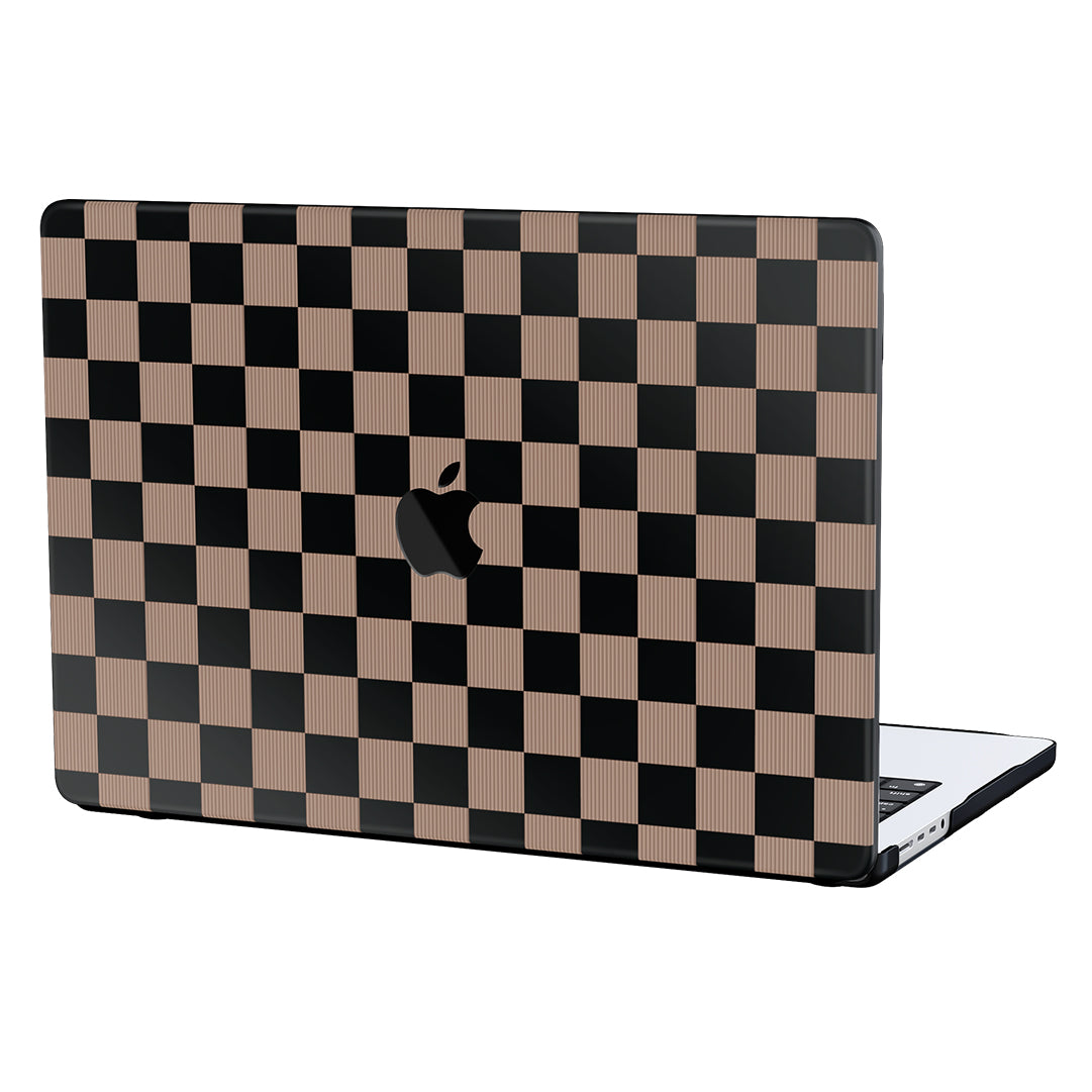 Stylish Mocha Vibe Check MacBook Pro Case - Protective Hard Shell Cover for MacBook Pro 13/14/15 Inch - Perfect for Work, Travel & Coffee Shop Vibes