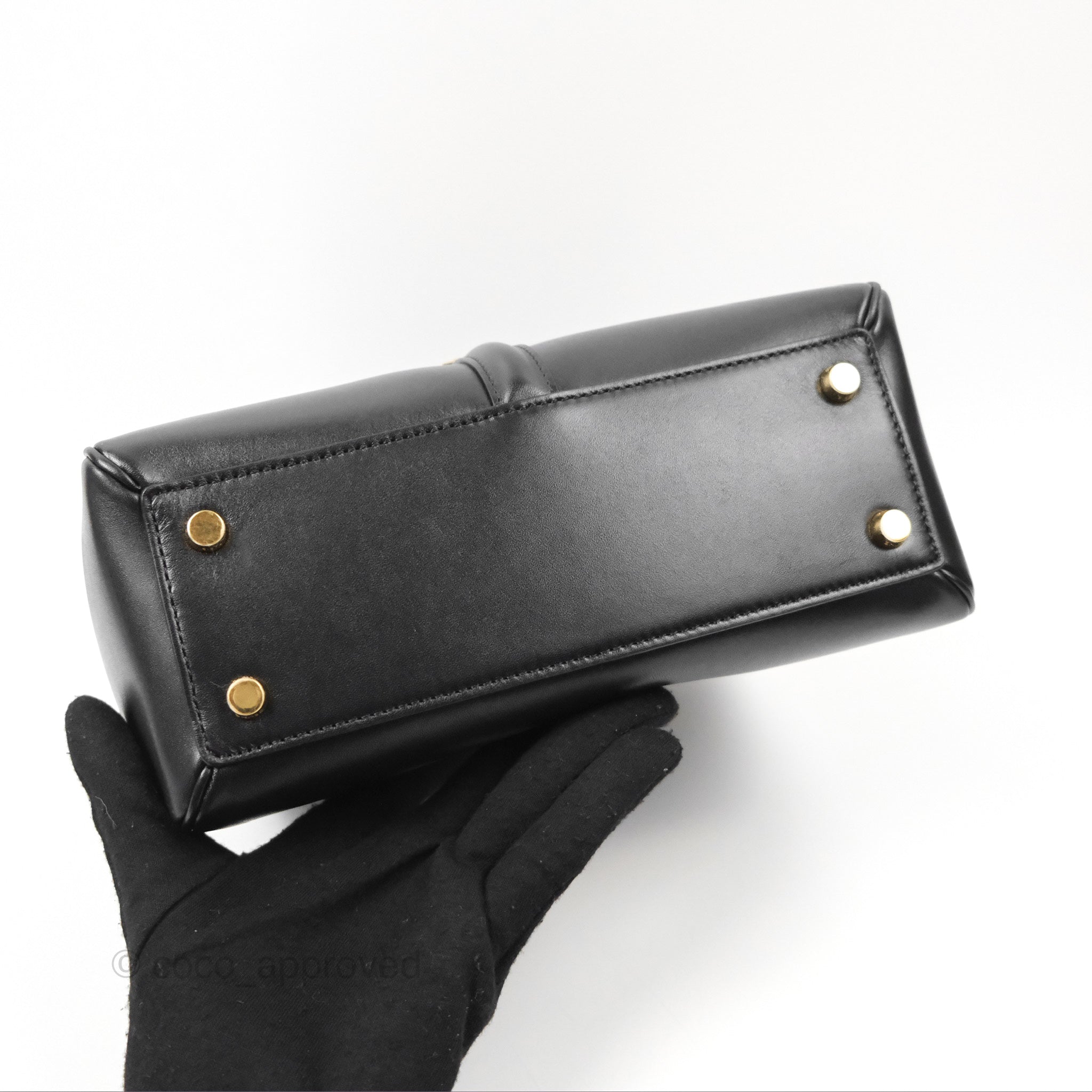 Celine Small 16 Handbag in Black Satinated Calfskin Leather - Luxury Crossbody Bag for Women, Perfect for Work, Travel & Evening Events