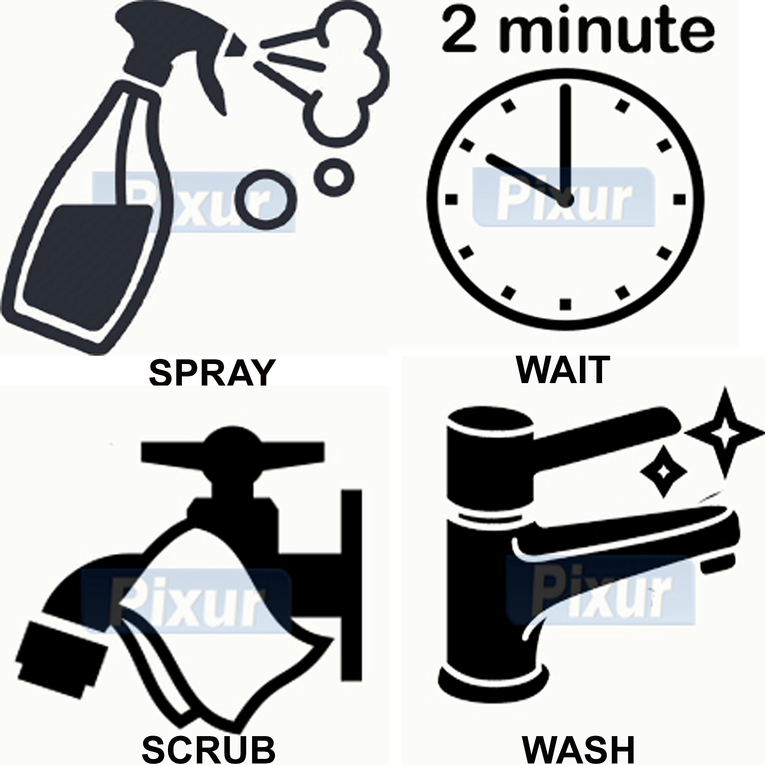 Pixur Tap and Shower Cleaner 5L - Powerful Hard Water & Lime Scale Remover for Faucets, Sinks, Tiles - Bathroom & Kitchen Cleaning Solution for Sparkling Surfaces