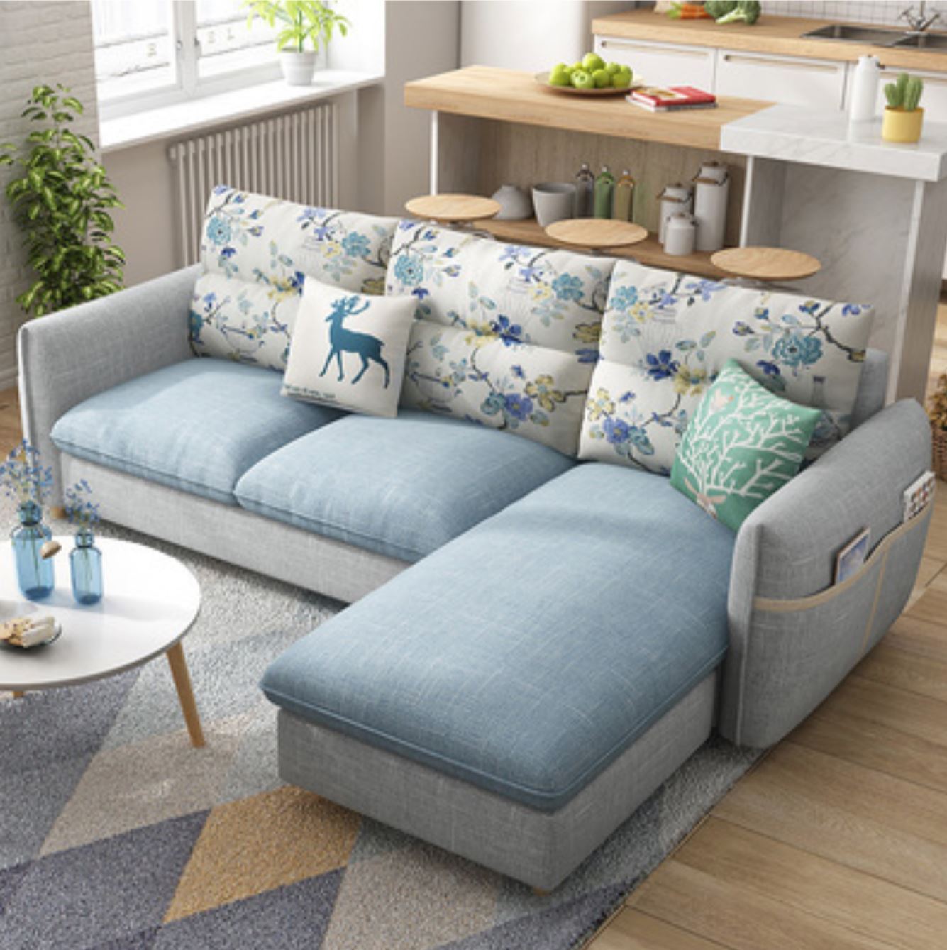 Modern Nordic Fabric Sofa - Minimalist Comfort for Living Room & Lounge | PIETRO