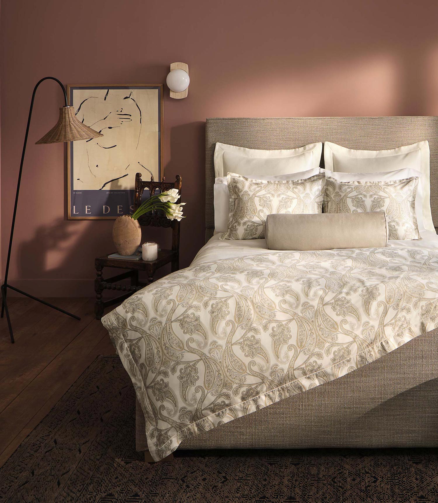 Luxury Classic Printed Duvet Cover Set - Queen Size Bedding with Pillowcases - Soft & Breathable Cotton - Perfect for Master Bedroom, Guest Room & Dorm Decor