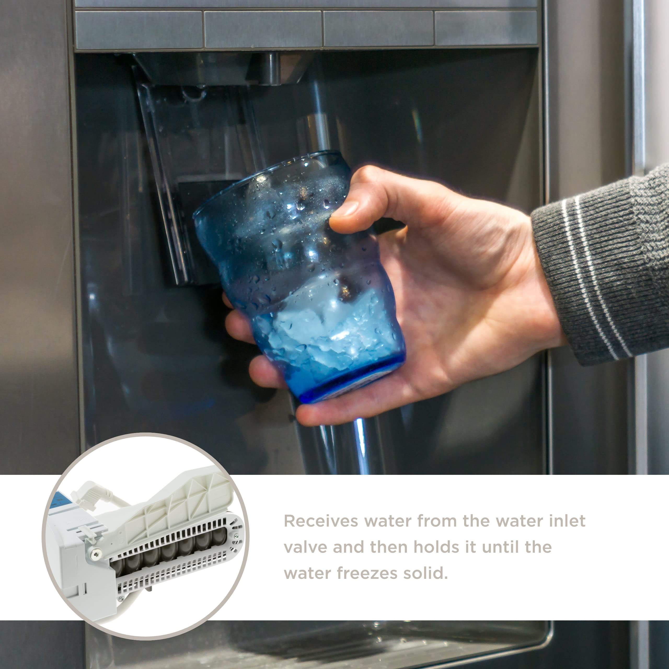 GE Appliances WR30X28693 Replacement Refrigerator Ice Maker - Compatible with Select GE Models | Perfect for Kitchen, Home & Office Use