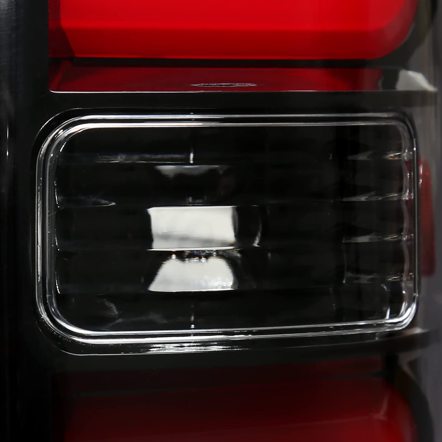 Spec-D Tuning Jet Black Tail Lights with Red LED Bar for 2009-2014 Ford F150 - Left & Right Pair Assembly - Upgrade Your Truck's Style & Night Visibility (Perfect for Off-Roading & Night Driving)