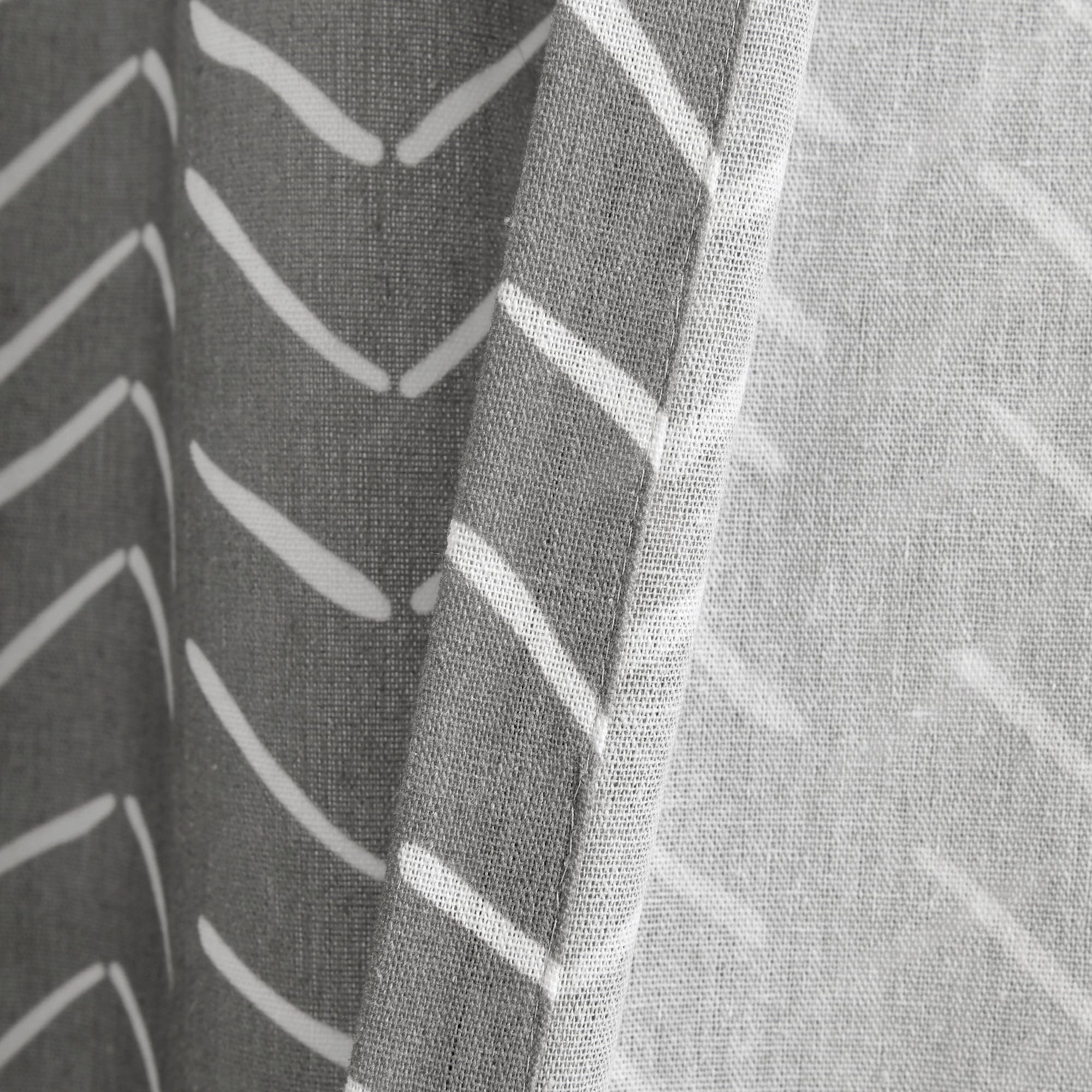 Hygge Modern Arrow Faux Linen Shower Curtain - Waterproof Bathroom Decor for Spa-Like Relaxation