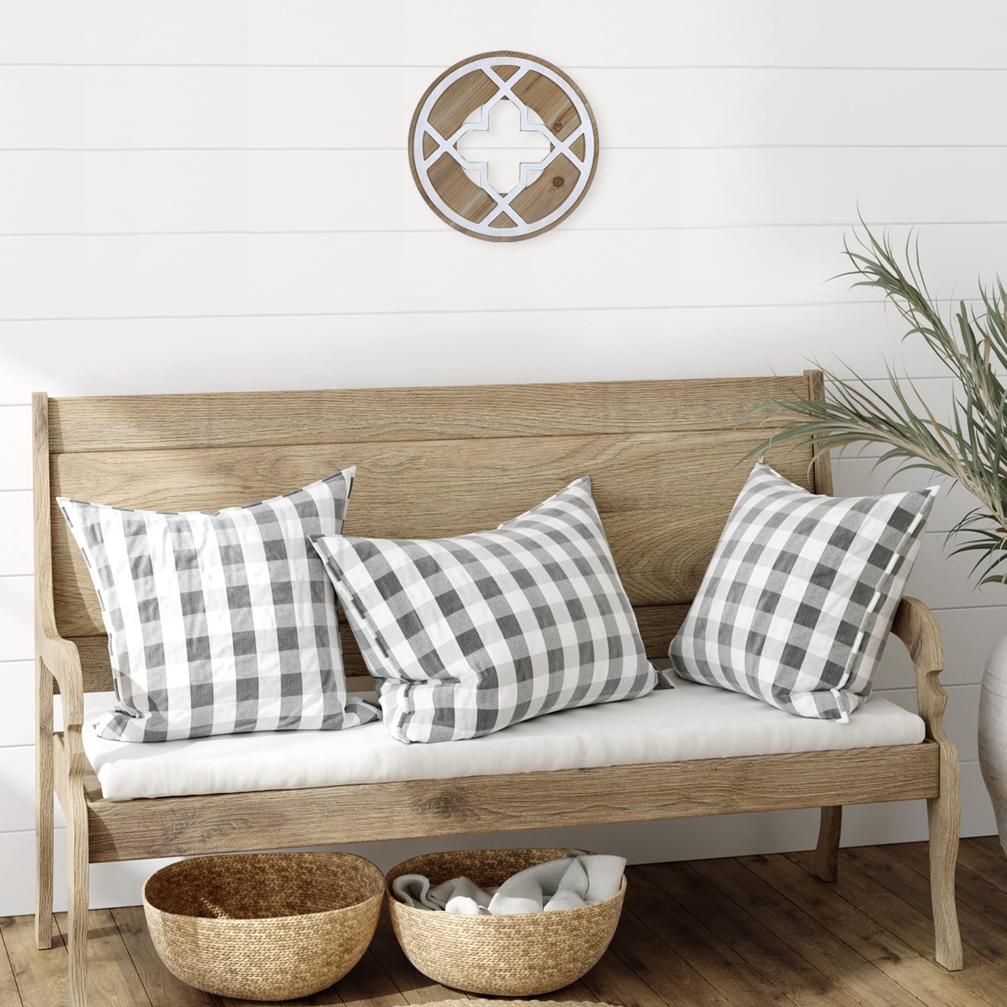 Stratton Home Decor S42520 Light Natural Wood Wall Art, 12x12 Inches, Perfect for Living Room, Bedroom, and Office Decor