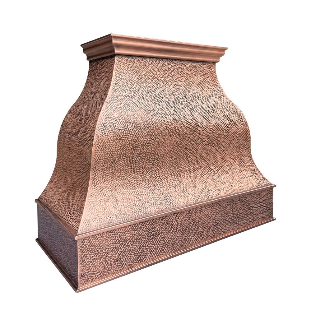 Premium SINDA Curve Copper Kitchen Range Hood H9 - Modern Ventilation for Home & Restaurant Kitchens - Ideal for Cooking, Grilling & Baking