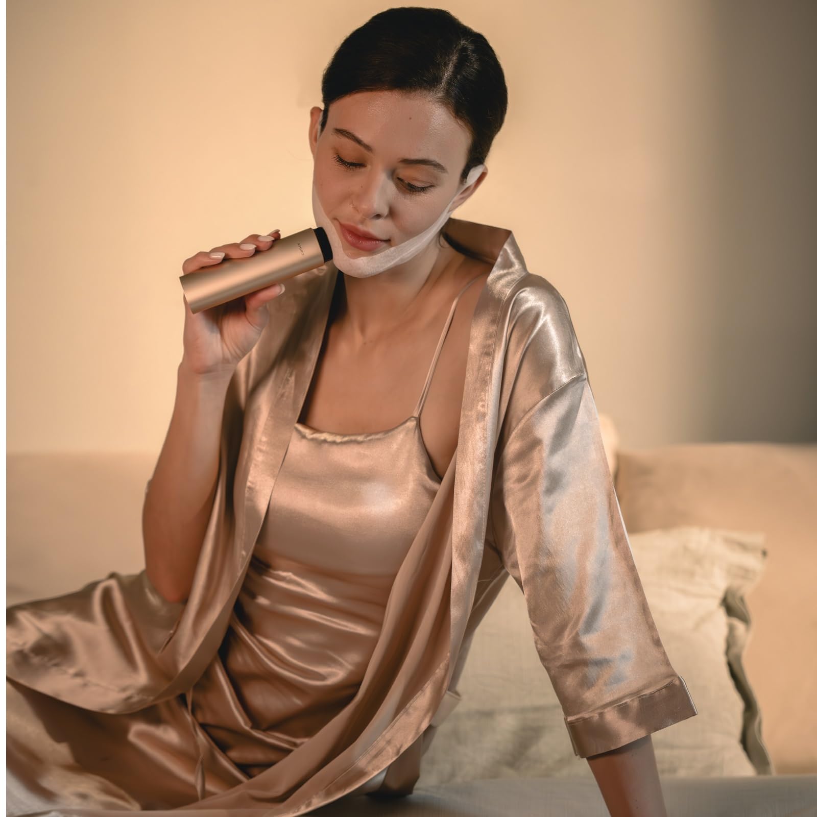 AMIRO R3 Turbo Facial Device - Anti-Aging Skin Tightening Tool with Red Light Therapy | Includes Eye Mask, V-Face Mask & 70ml Gel | At-Home Skincare for Wrinkle Reduction & Face Lifting | Perfect for Daily Beauty Routine & Spa Treatments