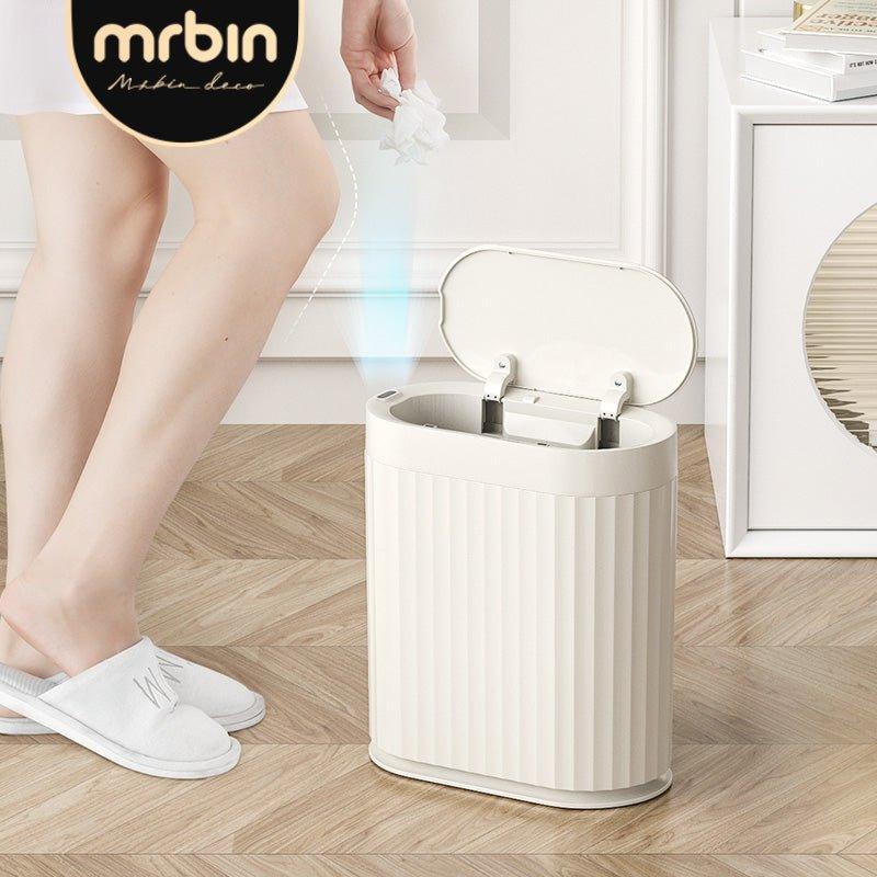Smart Motion Sensor Trash Can - IPX5 Waterproof, Odor-Proof Design for Kitchen, Bathroom & Office - Hands-Free Automatic Waste Bin with Lid