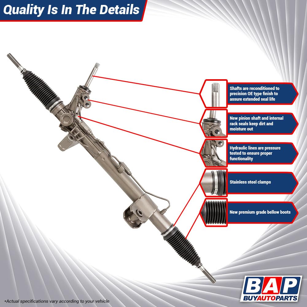 Remanufactured Power Steering Rack & Pinion for Dodge Journey 2009-2016 | BuyAutoParts 80-01529R | Improved Steering Performance | Perfect for Highway Driving & City Commuting