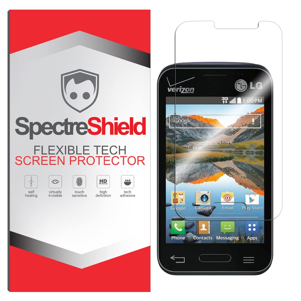 LG Optimus Zone 2 Screen Protector - Spectre Shield Flexible TPU Film, Case Friendly, Full Coverage Clear Protection for Everyday Use & Outdoor Activities
