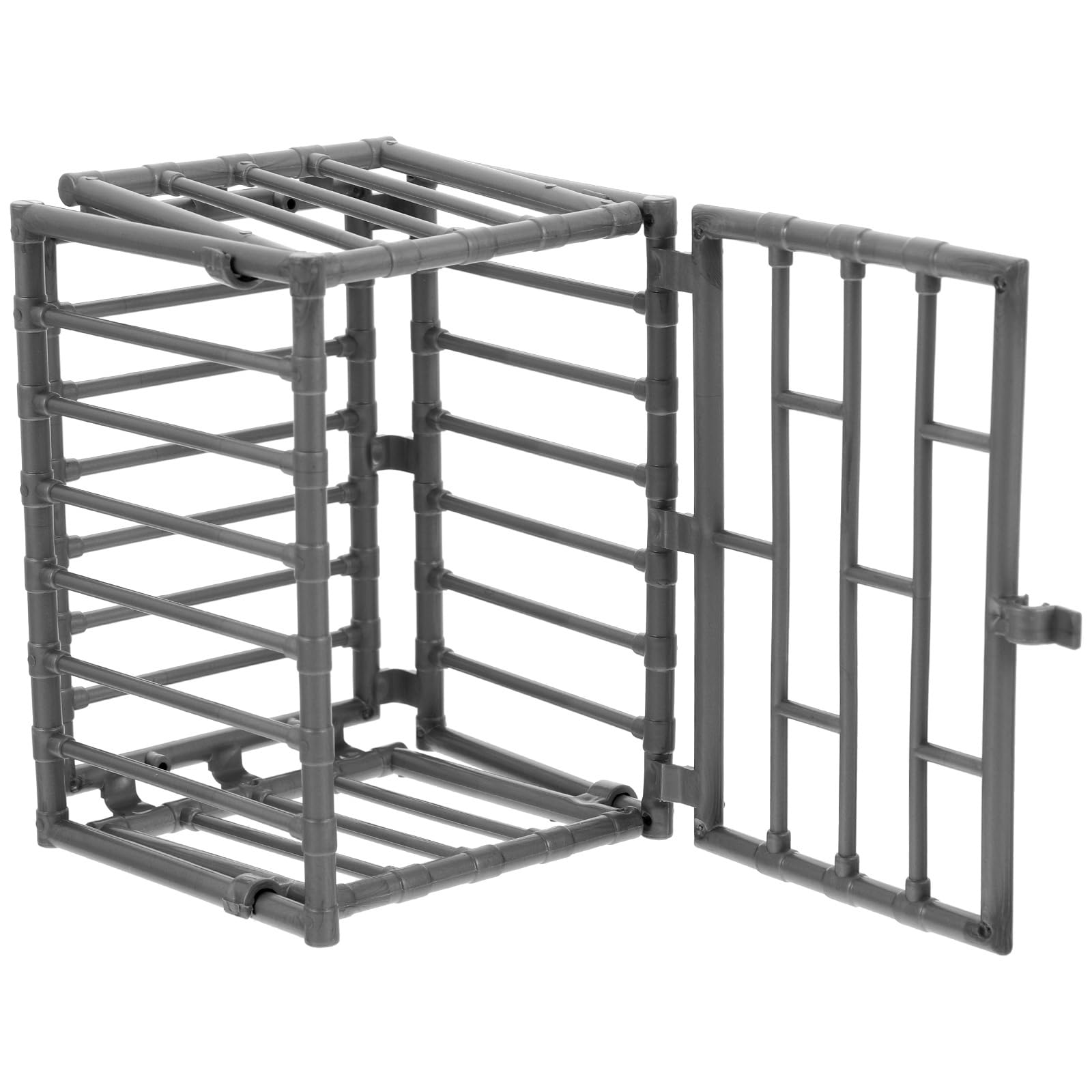 2Pcs Mini Animal Cage Model Toy - Small Pet Cage Accessories for Hamsters, Birds, Reptiles - Perfect for Dollhouse, Diorama, and Miniature Scenes Decoration