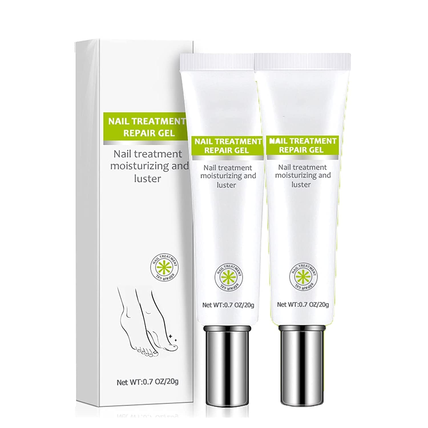 Flyles Nail Repair Treatment Gel - Restores Discolored & Damaged Nails, Strengthens & Protects Natural Nails (2 Pack) | Perfect for Manicures, Nail Care Routine & Salon Treatments