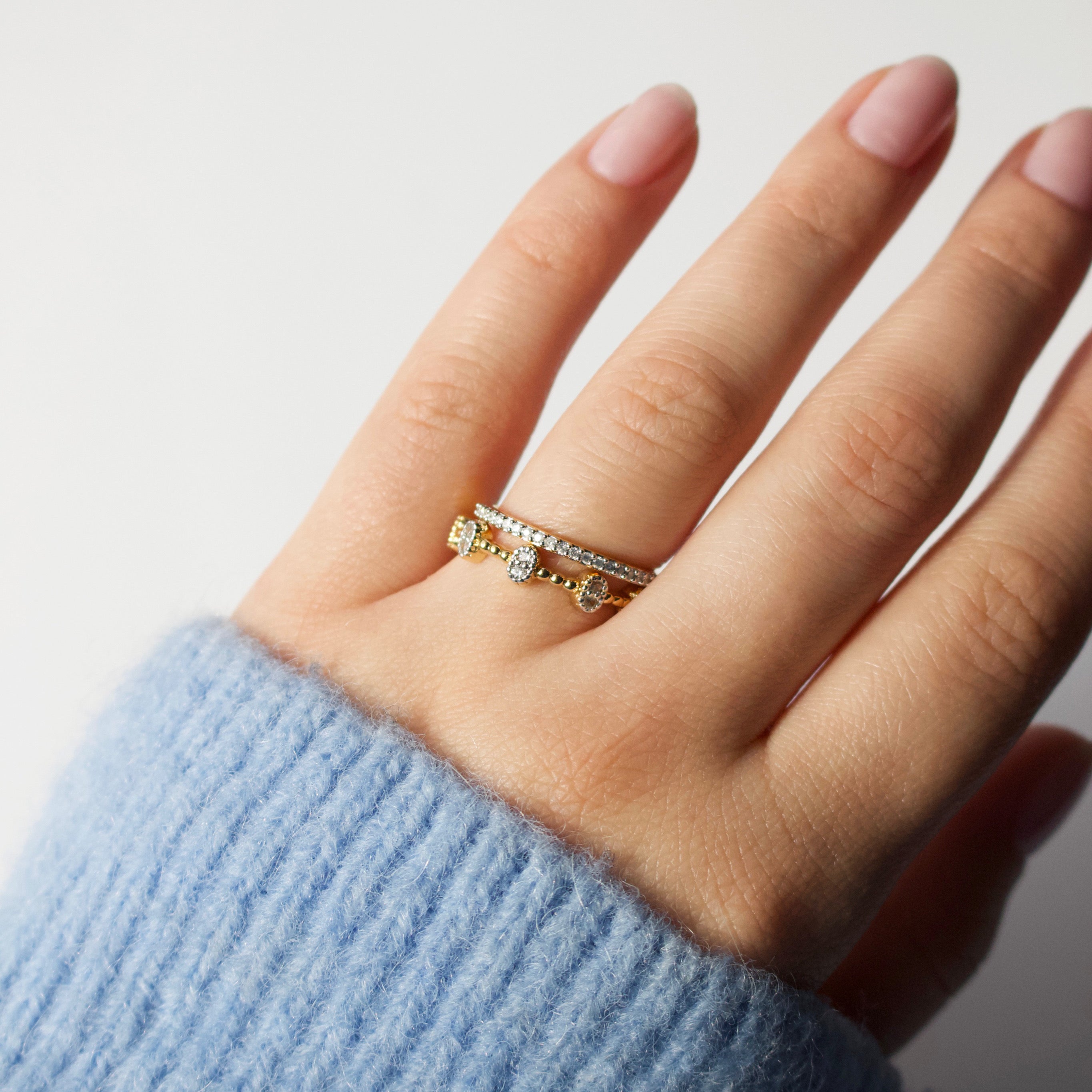 Exquisite Diamond Pave Eternity Band Ring - 14K White Gold Wedding Anniversary Gift for Her - Perfect for Bridal Jewelry, Engagement Rings & Special Occasions