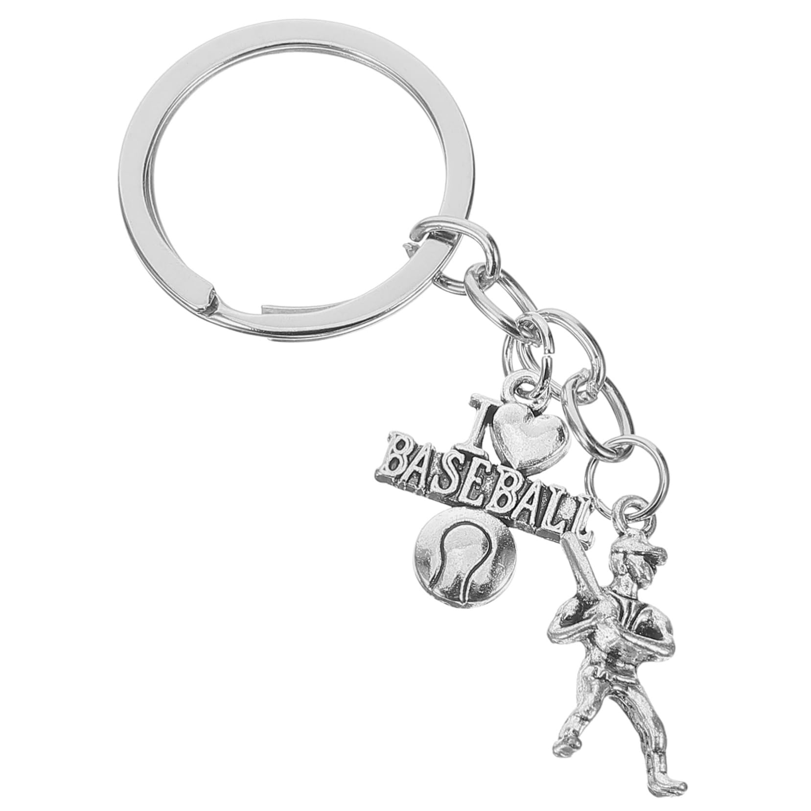 Baseball Keychain for Men & Women - Durable Key Ring Keychain Accessories for Baseball & Softball Fans - Perfect for Keys, Bags & Backpacks