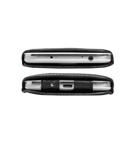 Premium Genuine Leather Wallet Case for Samsung Galaxy S4 - Red & White | Slim Protective Cover with Card Slots | Perfect for Business, Travel & Everyday Use