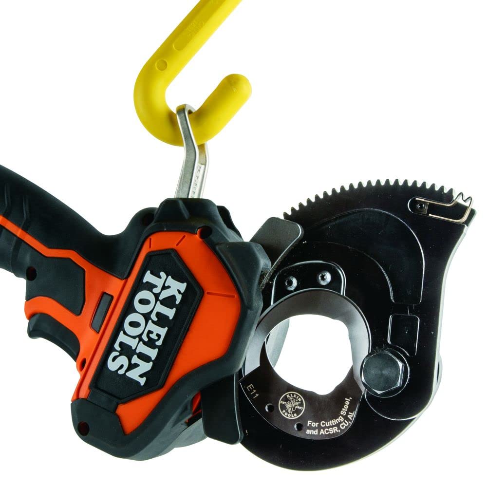 Klein Tools BAT20GD14H Battery-Powered Gear Cable Cutter Kit with DeWalt 20V 4Ah Battery - Professional Electrical Tool for Electricians, Contractors & DIY Projects