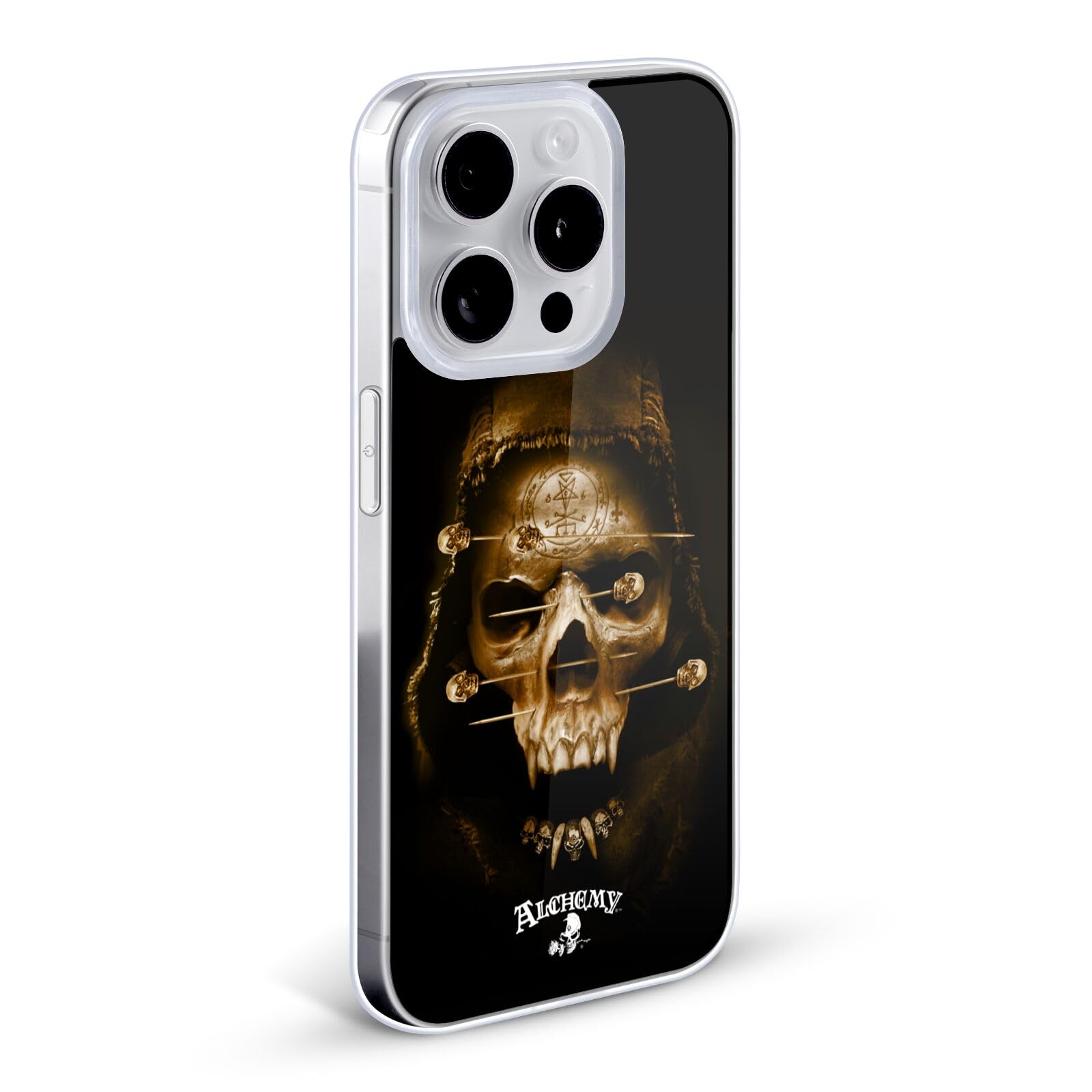 Officially Licensed Alchemy Gothic Death Fetish Skull Soft Gel Case for Apple iPhone 12 Pro Max - Gothic Style Phone Cover with Shock Absorption for Daily Use, Parties & Halloween