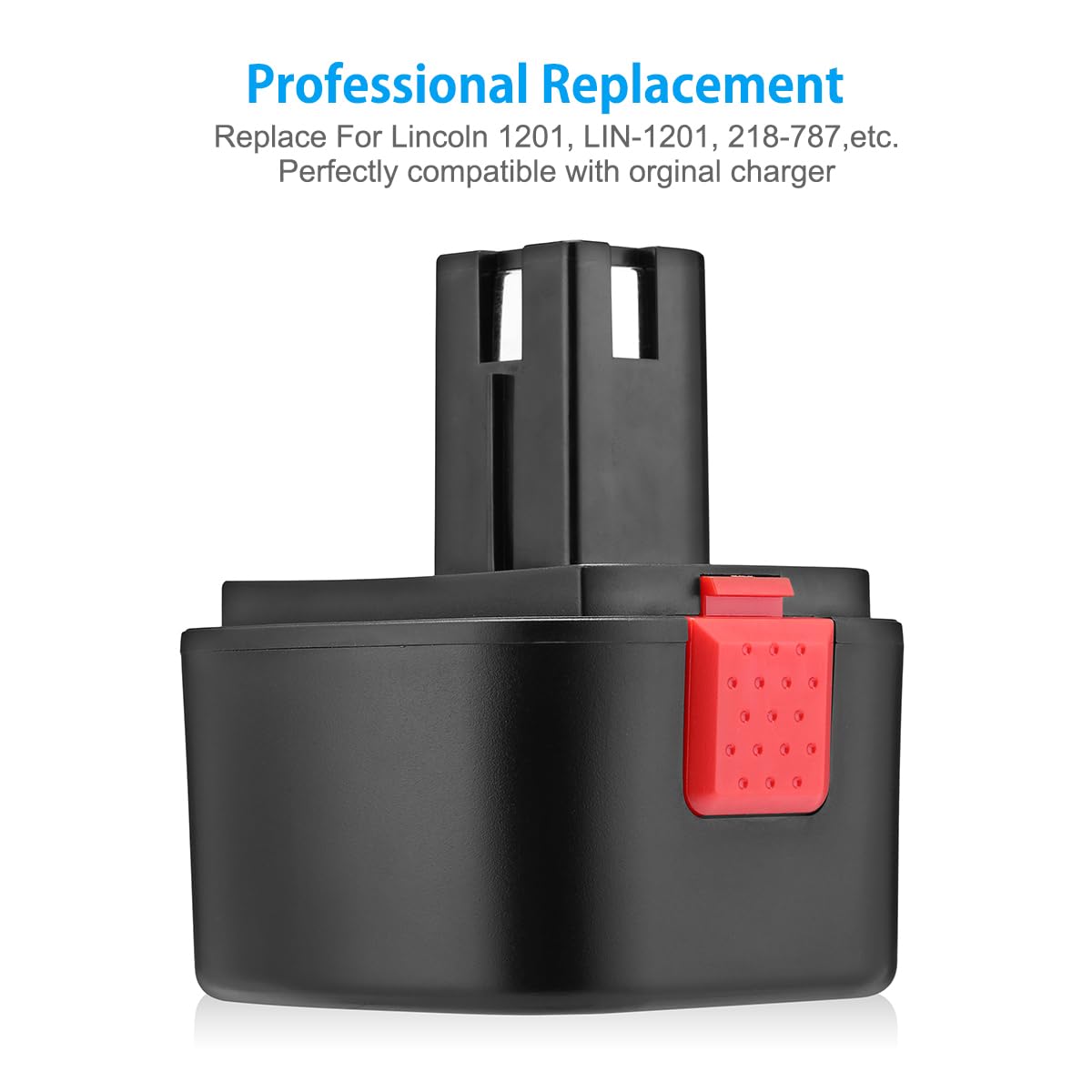 12V Replacement Battery for Lincoln Grease Guns - High Performance Lithium Ion Power Tool Battery - Perfect for Automotive, Construction & Industrial Applications