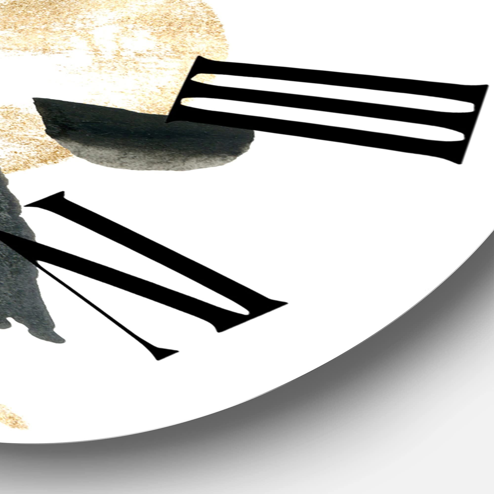 Modern Abstract Landscape Wall Clock with Mountain Moon Design - Large Fractal Art Decor for Bedroom, Living Room & Office | Silent Non-Ticking Battery Operated