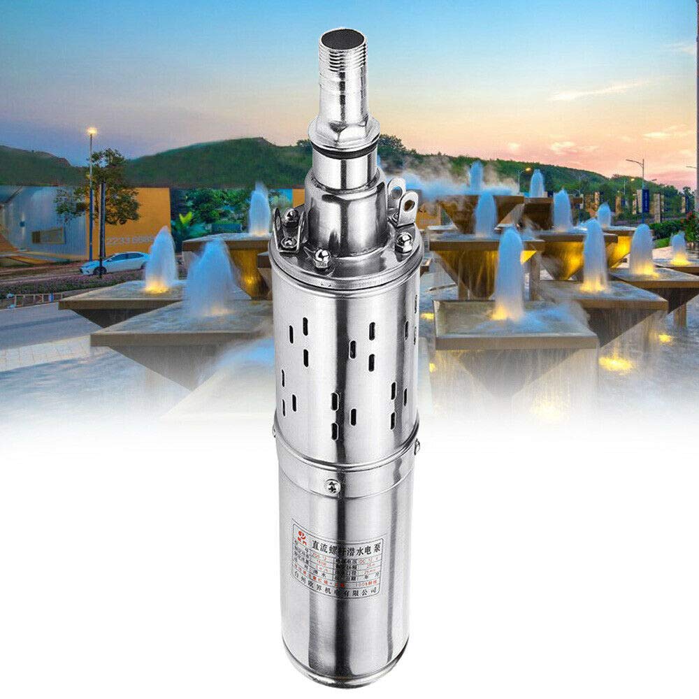 12V 180W Submersible Deep Well Water Pump - Stainless Steel Solar Powered Pump with 1.2M³/H Max Flow for Irrigation, Fountain & Home Water Supply