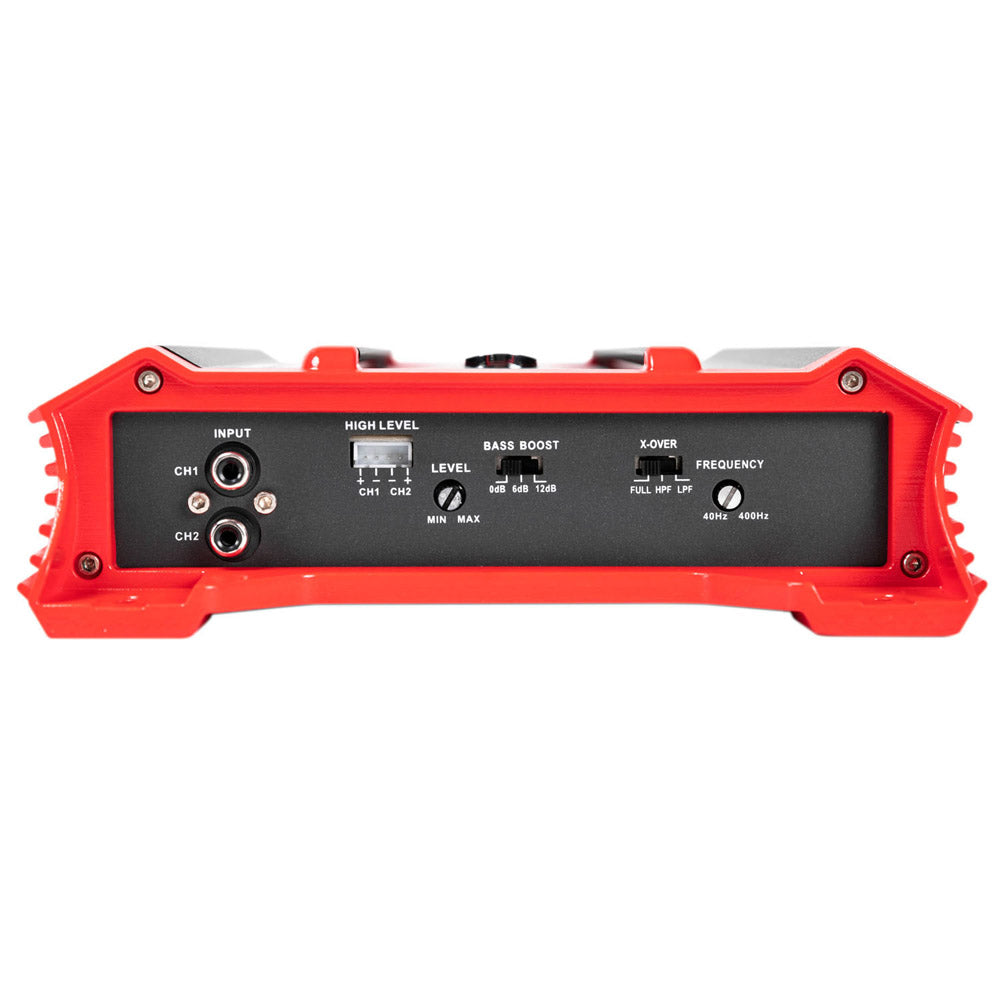 Crunch GP20002 2000W Ground Pounder 2-Channel Car Amplifier - High Power Bass Boost for Car Audio Systems, Perfect for Subwoofers & Stereo Upgrades