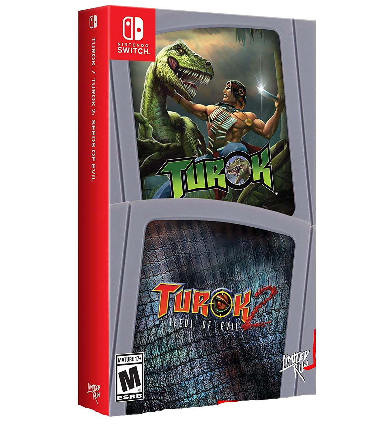 Turok and Turok 2: Seeds of Evil Bundle - Nintendo Switch Game | Classic FPS Action Adventure | Perfect for Home Gaming and Travel Entertainment