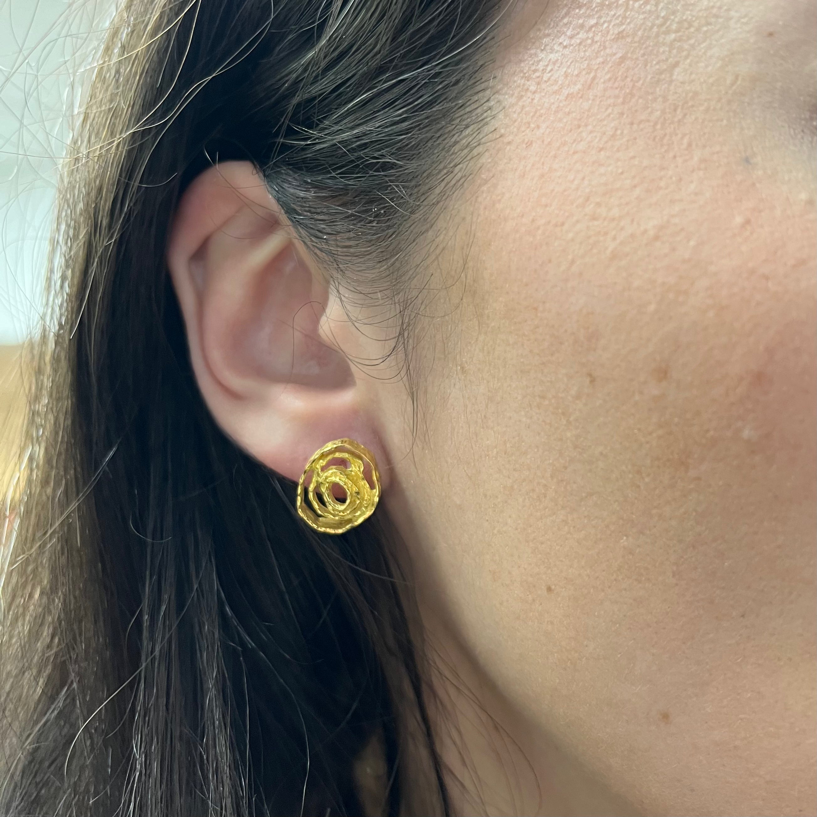 Luxury Cavelti 18k Gold Concentric Hoop Earrings for Women - Perfect for Weddings, Parties & Everyday Elegance