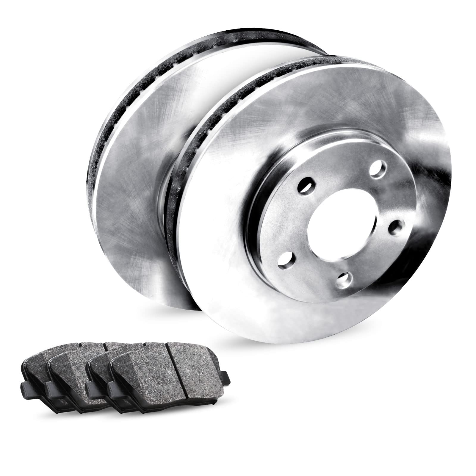 R1 Concepts Premium Rear Brake Pads and Rotors Kit - Ceramic Brake Pads with Drilled Rotors - Compatible with 1989-1995 Porsche 928 - Perfect for High-Performance Driving & Daily Commuting