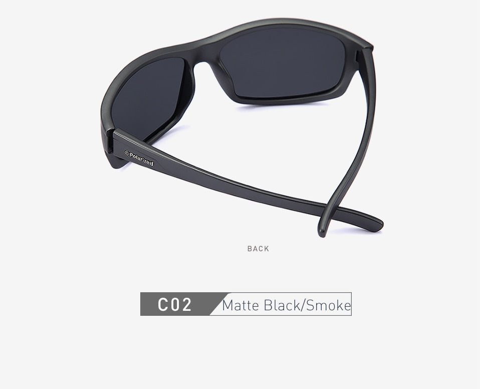 20/20 Polarized Square Sunglasses for Men - UV Protection, Anti-Glare, Lightweight & Durable - Perfect for Driving, Fishing, and Outdoor Activities
