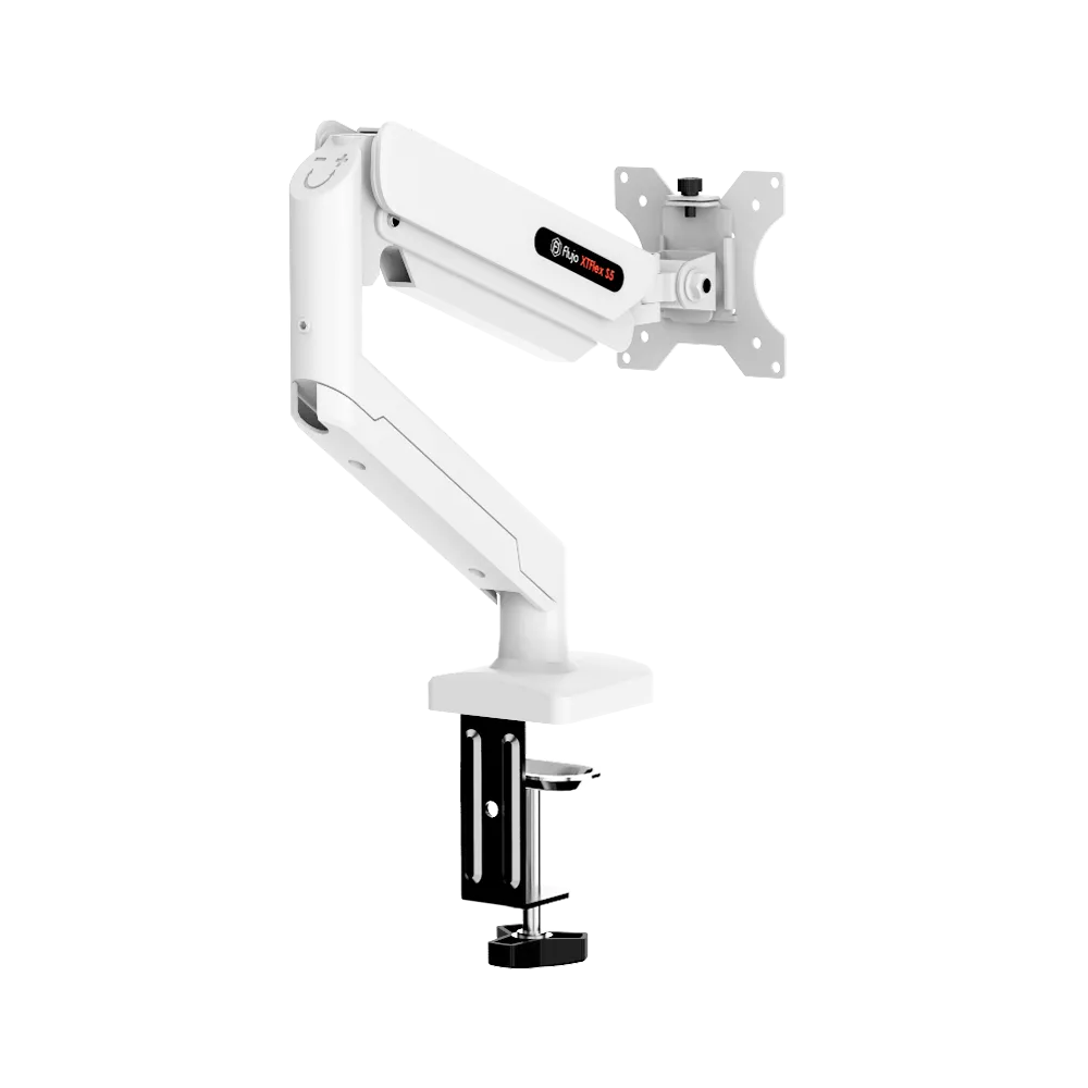 XTFlex S5 Single Monitor Arm - Adjustable VESA Mount for 13-32 inch Screens - Ergonomic Desk Clamp for Home Office & Gaming Setup