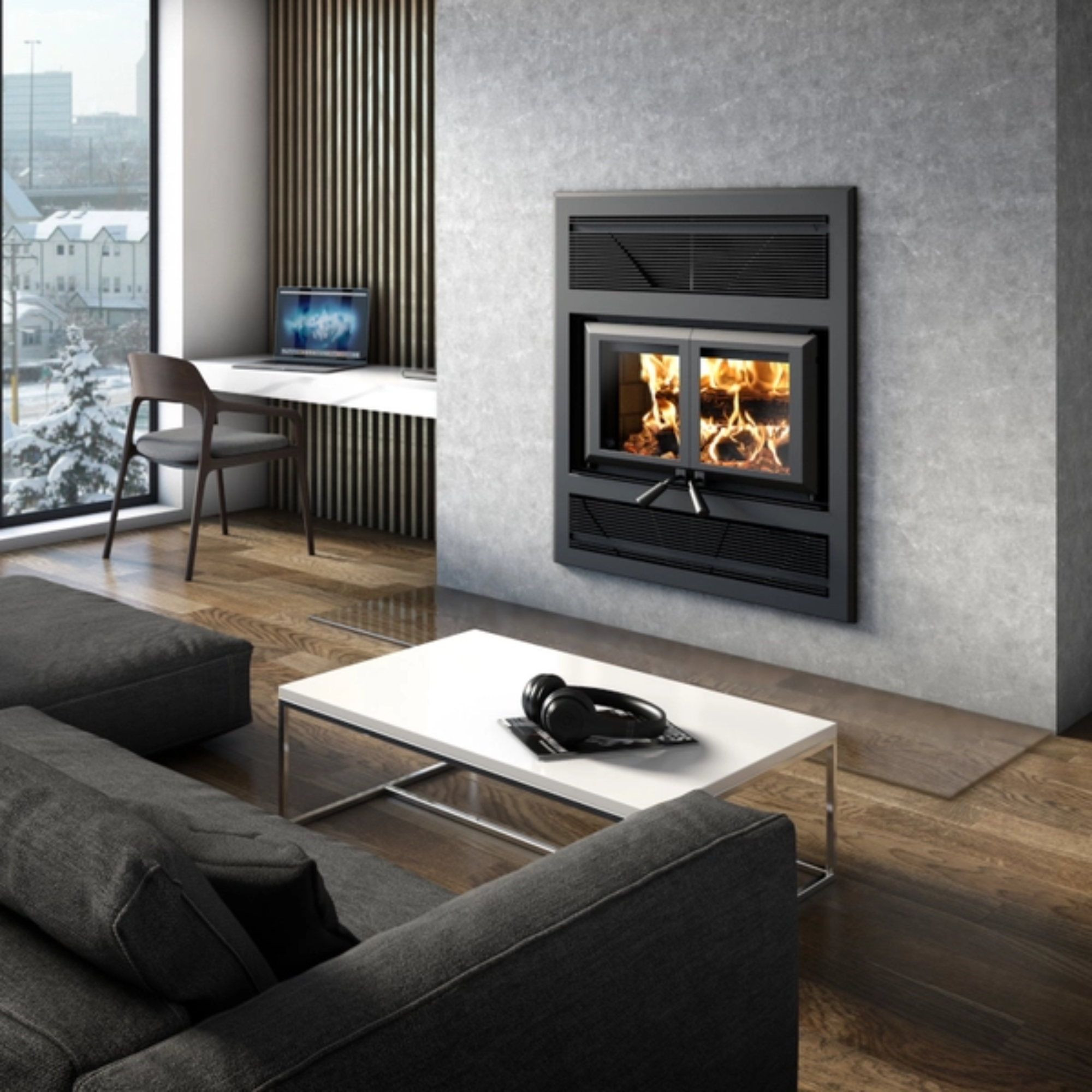 Ventis HE325 High Efficiency Fireplace Bundle - EPA Certified Wood Stove with Blower for Home Heating | Perfect for Living Rooms, Cabins & Winter Warmth