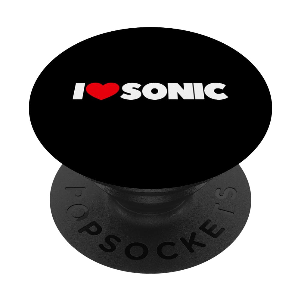 Swappable PopSockets PopGrip Phone Grip & Stand for iPhone, Samsung & Tablets - I Love Sonic Design - Perfect for Gaming, Selfies & Daily Use