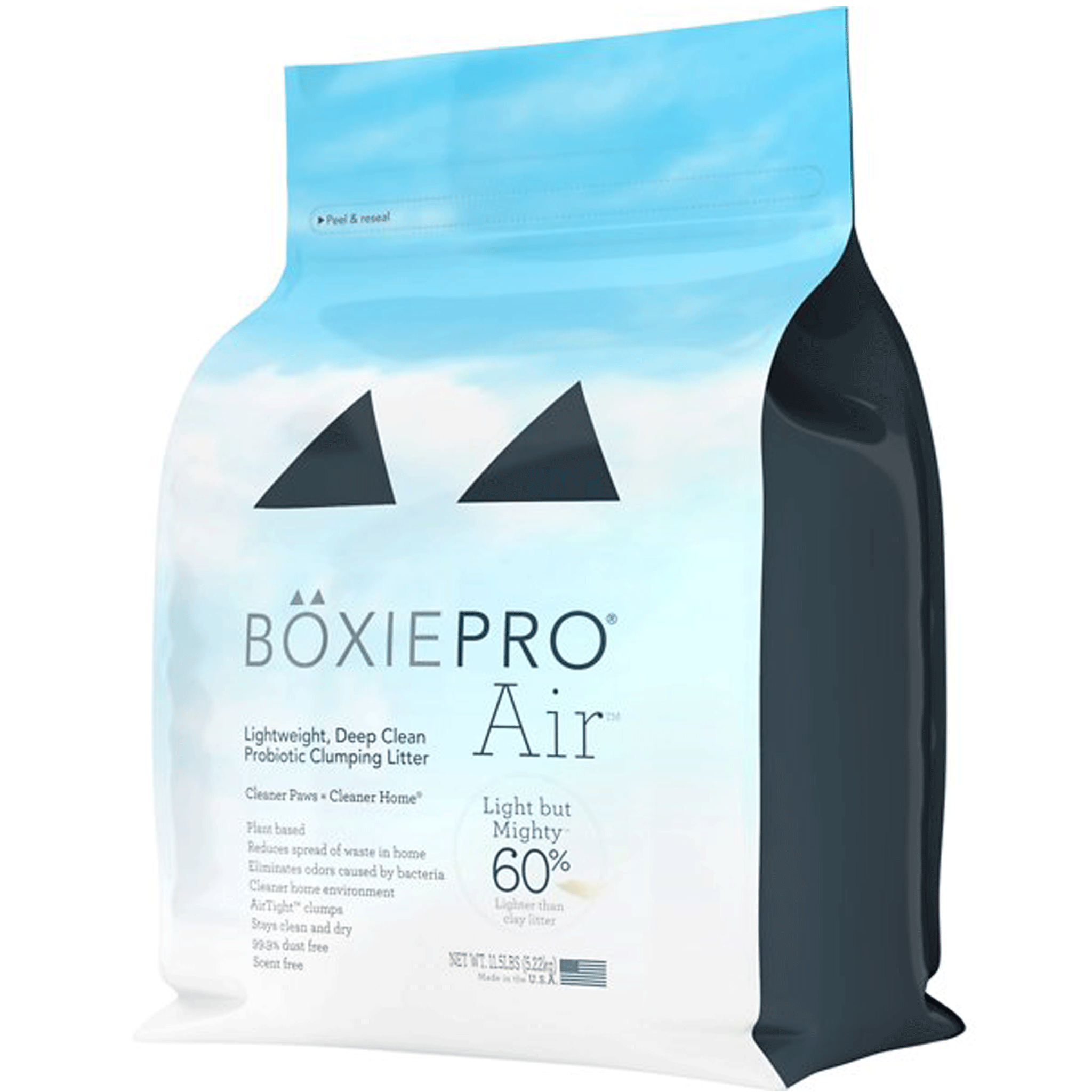 Boxiecat Air Lightweight Litter PRO - Premium Clumping Clay Cat Litter for Odor Control & Deep Cleaning | Ideal for Multi-Cat Homes & Small Spaces