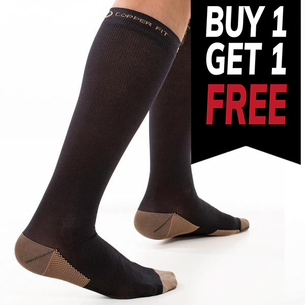 Copper Fit Compression Socks for Women & Men - Medical Grade Support for Circulation, Running, Travel & Recovery - Best for Athletes, Nurses & Long Flights