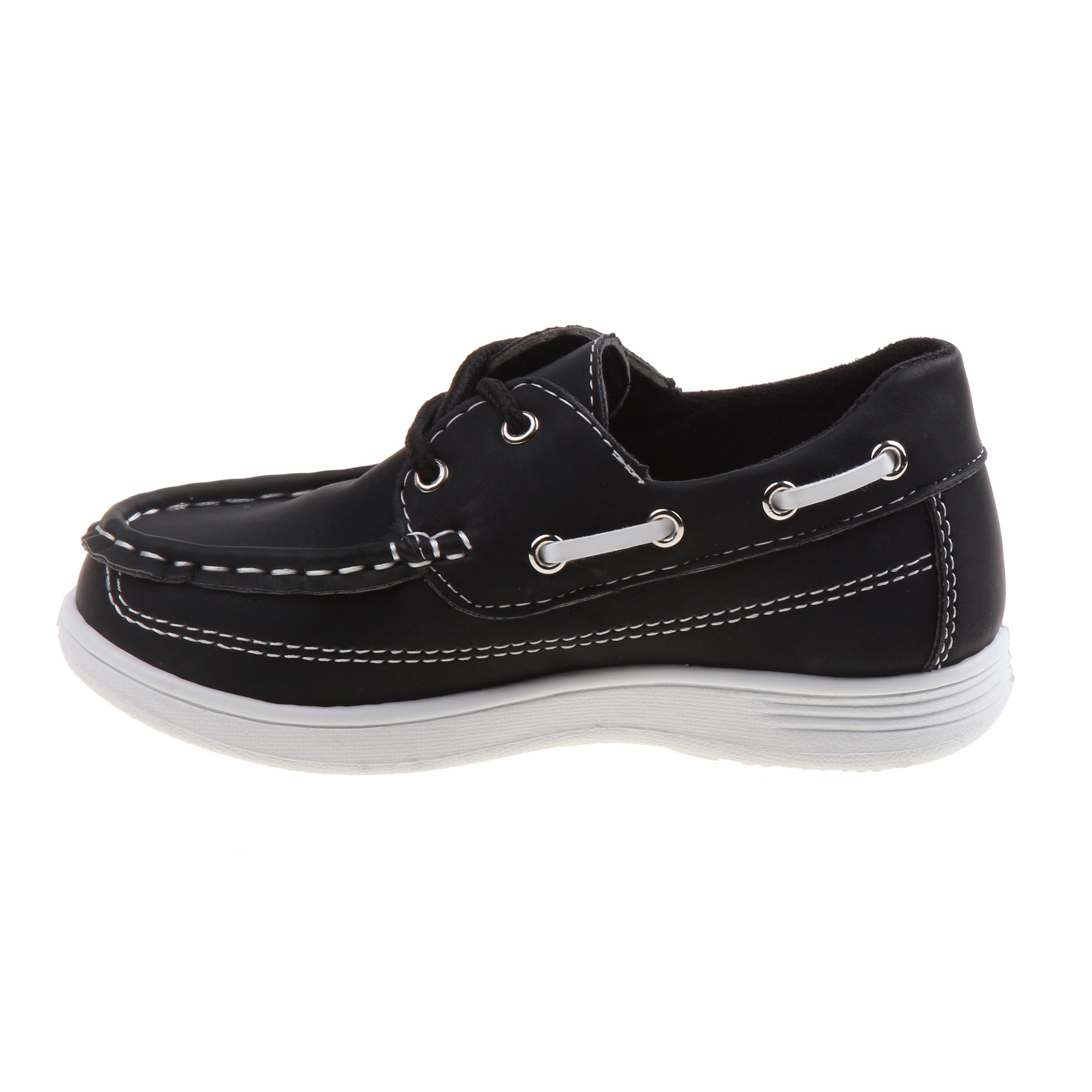 Josmo Boys Jacob Boat Shoes - Classic Leather Slip-On Loafers for Kids, Comfortable & Durable - Perfect for School, Casual Wear & Outdoor Activities