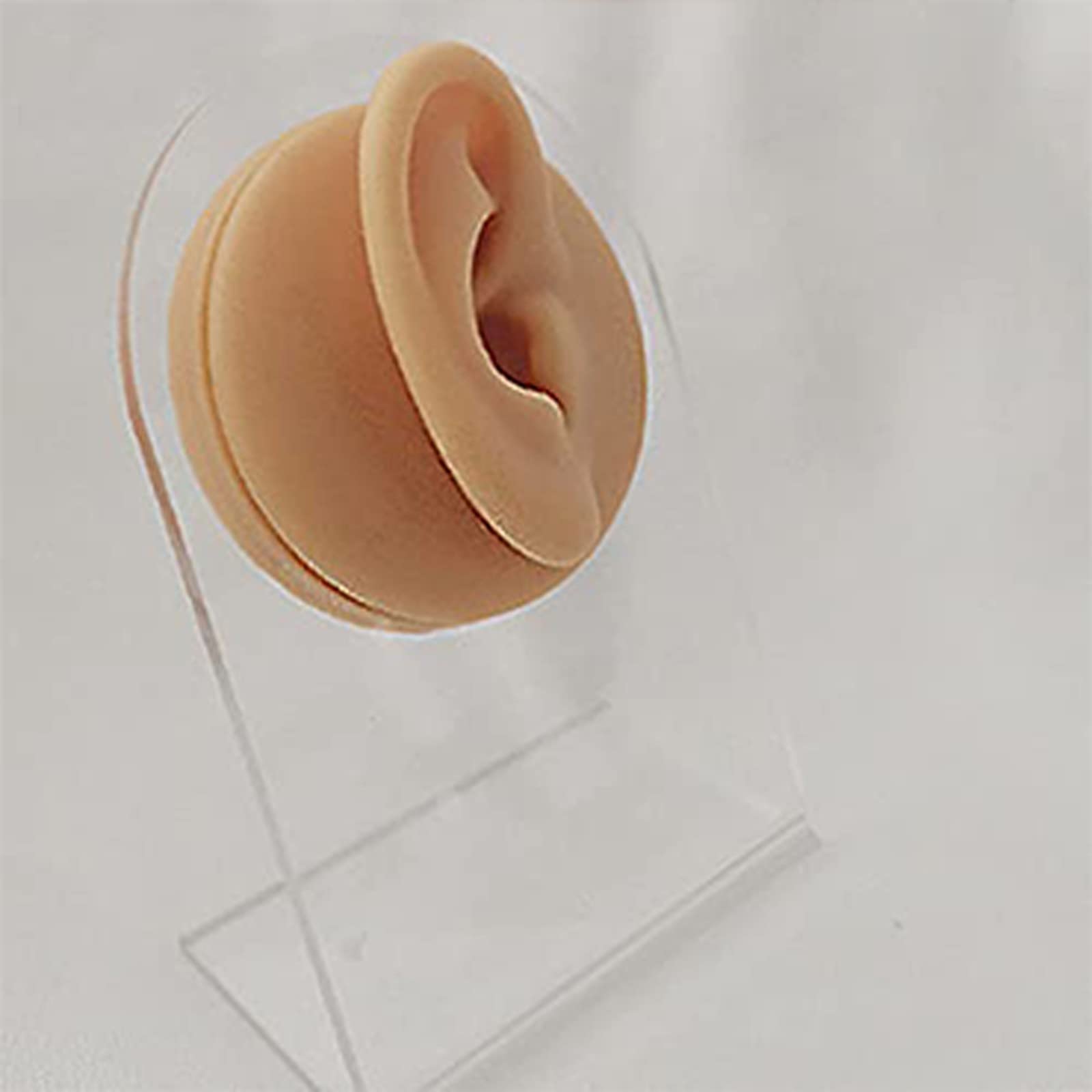 1 Pc Reusable Silicone Ear Model for Acupuncture Training, Earring Display & Headset Props - Right Ear (Perfect for Medical Practice, Jewelry Showcase & Audio Equipment Demo)