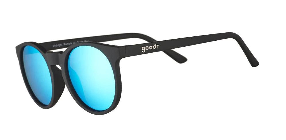 Goodr Midnight Ramble at Circle Bar Sunglasses - Polarized UV Protection for Running, Cycling & Outdoor Activities
