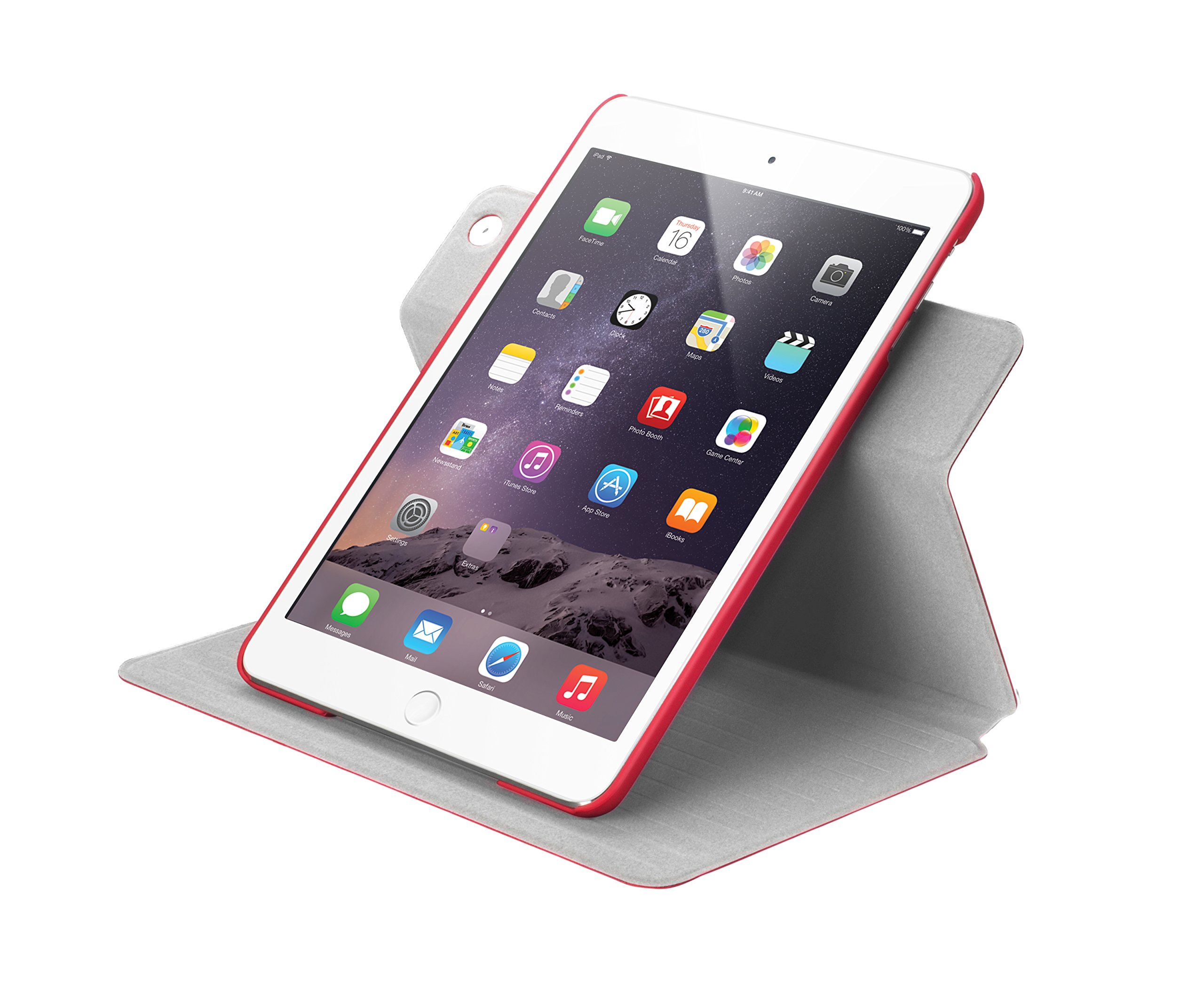 LAUT Official iPad Mini 3/2/1 Case - Slim Protective Cover for iPad Mini 3, iPad Mini 2, iPad Mini (Red) | Perfect for Work, Travel & Everyday Use